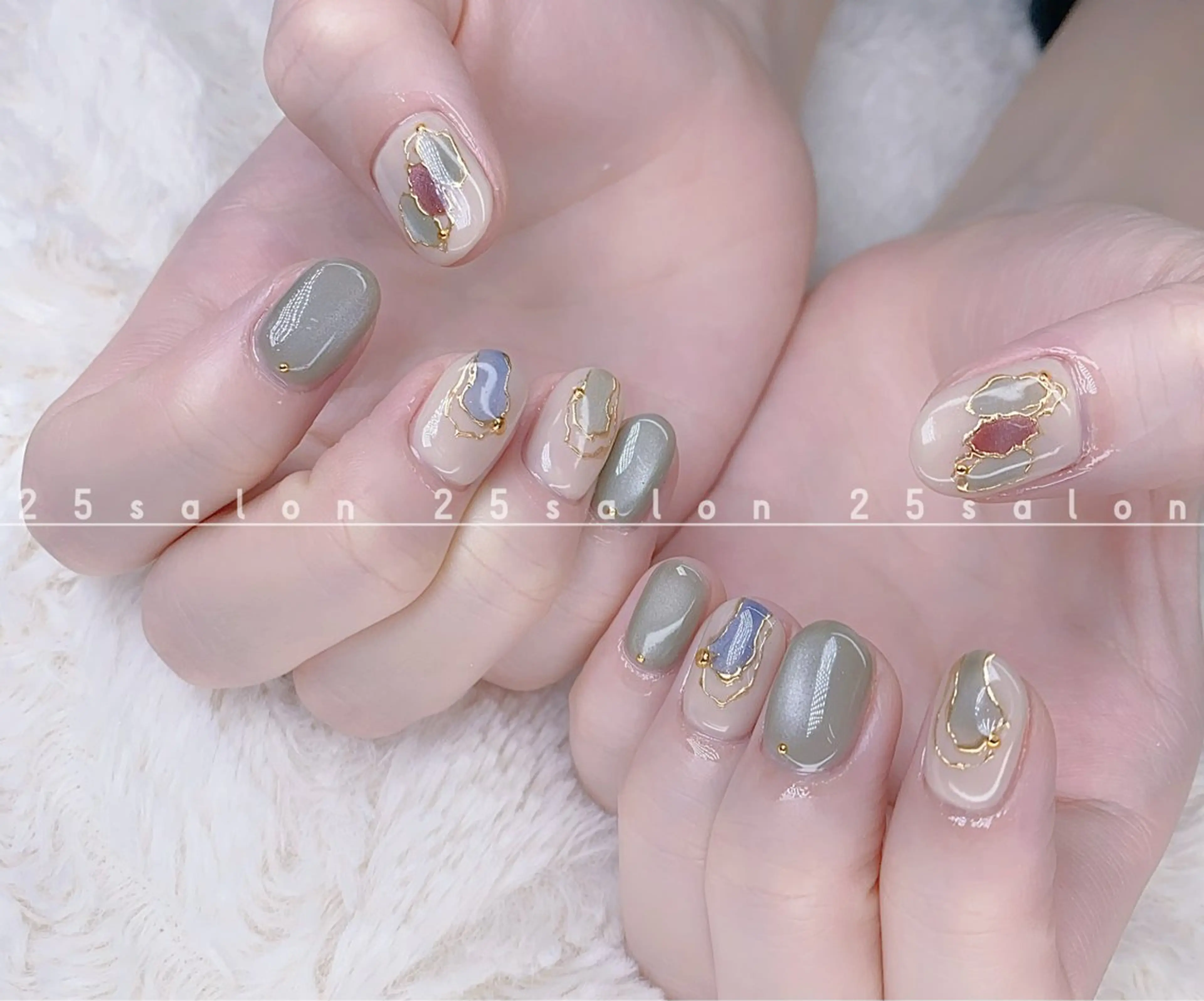 ネイル ジェルネイル 韓国ネイル ニュアンスネイル パラジェル ワンホンネイル 2 5のマツエク・マツパデザイン