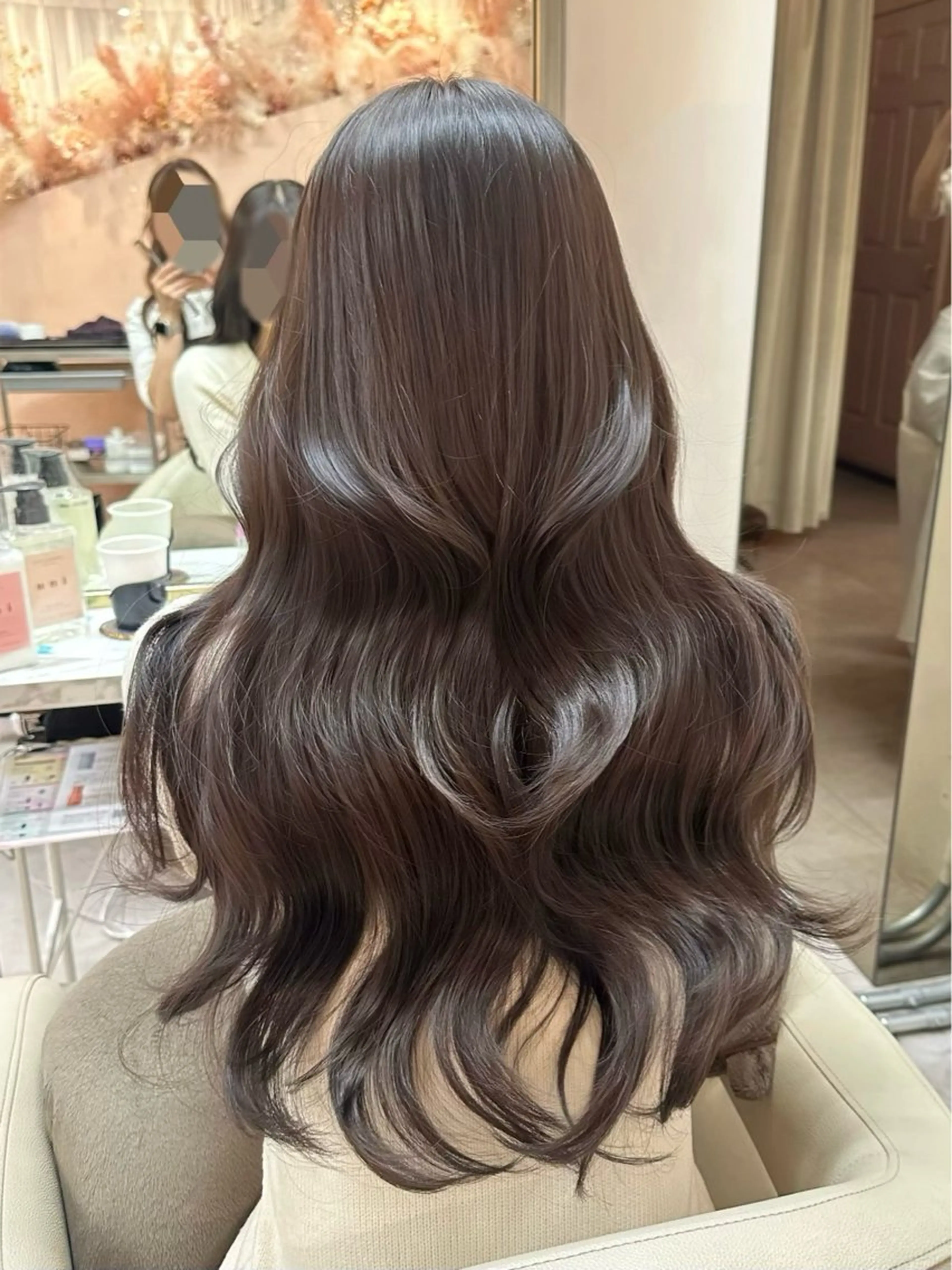 ロング カラー レイヤーカット 韓国ヘア🦢🖤 Sayumiのヘアスタイル