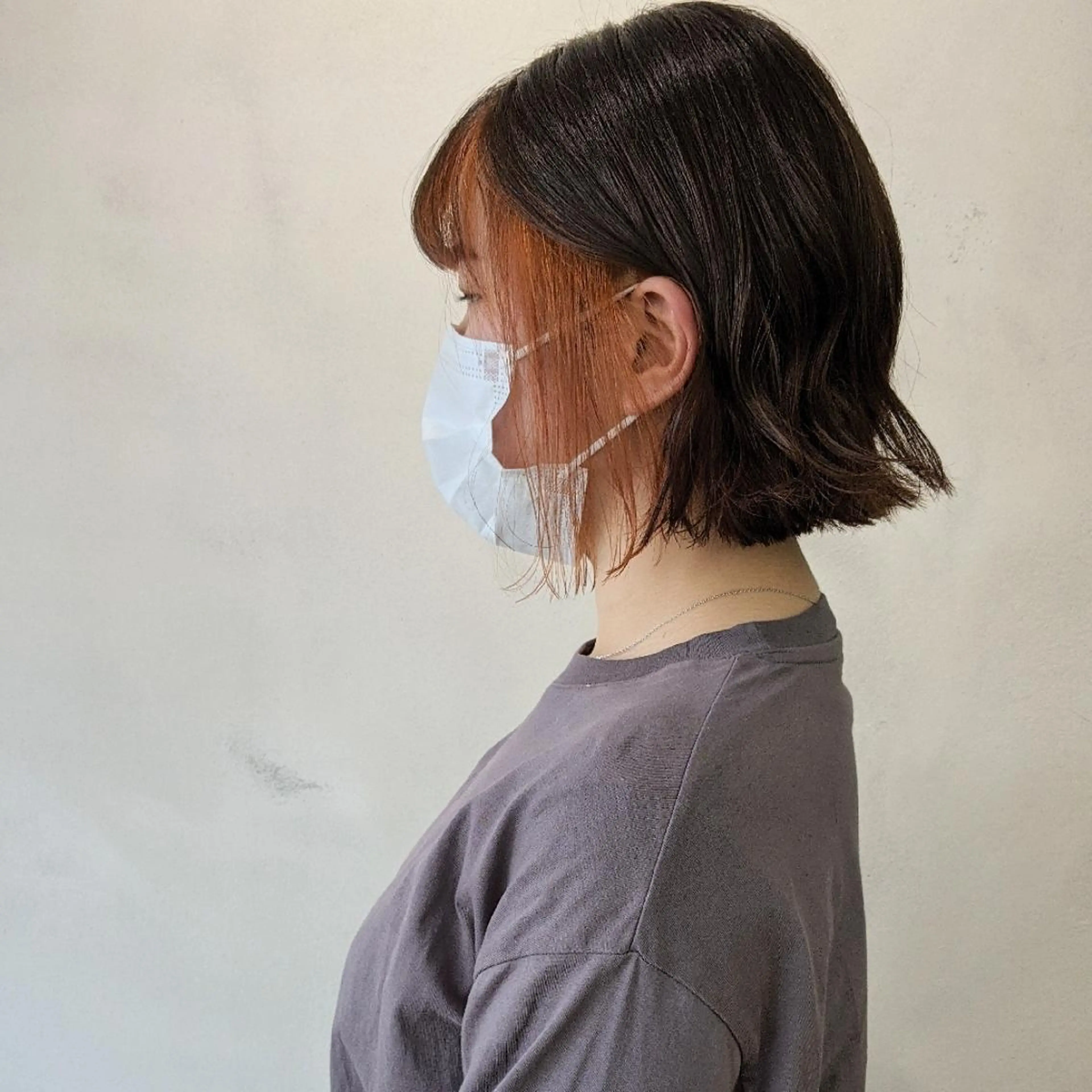 カラー ミディアム ブリーチ オレンジ PRIVATE SALON EYES所属・EYES リアのマツエク・マツパデザイン