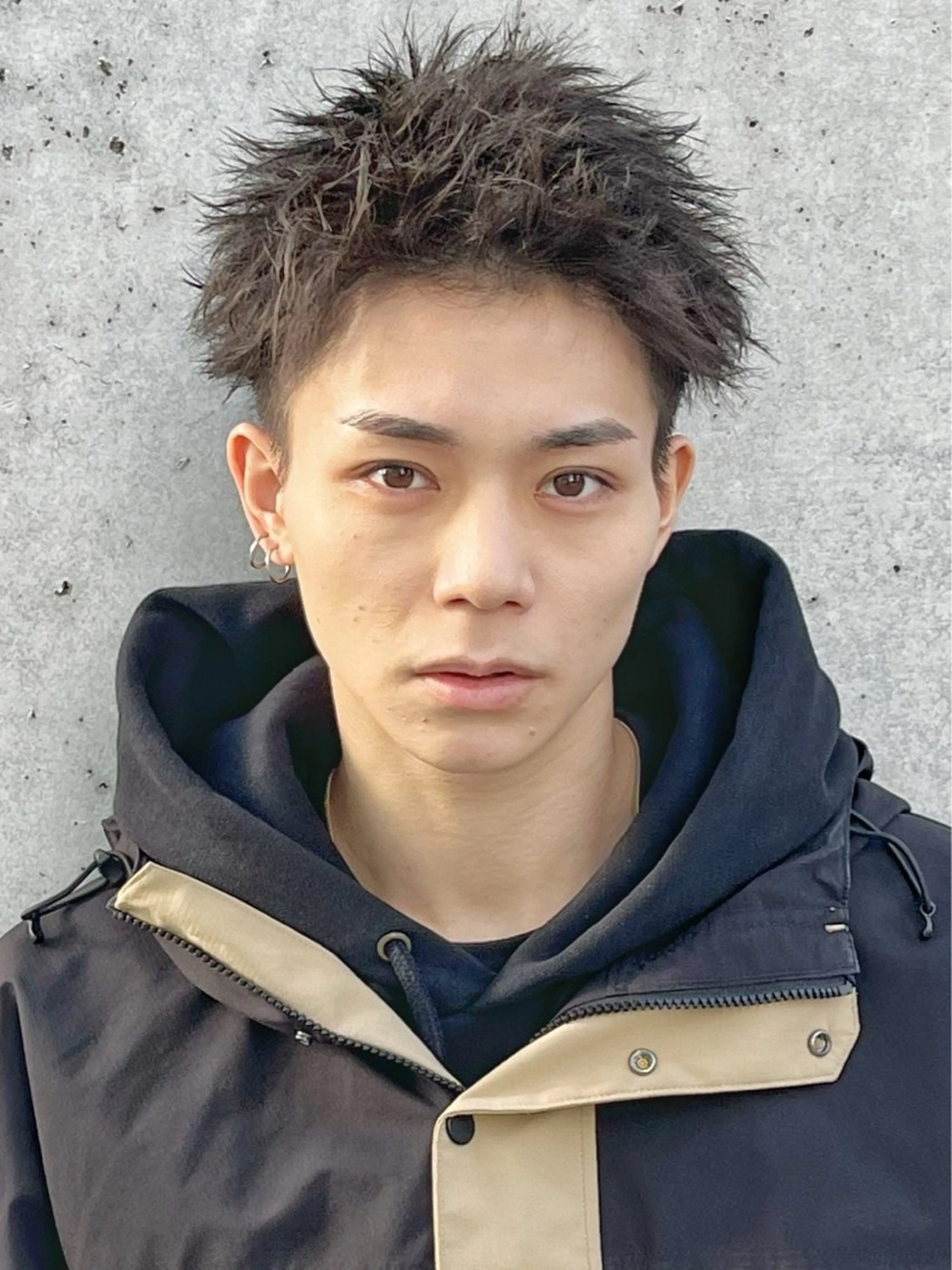 ショート メンズ カット ヘアカラー 飯田 来夢のヘアスタイル