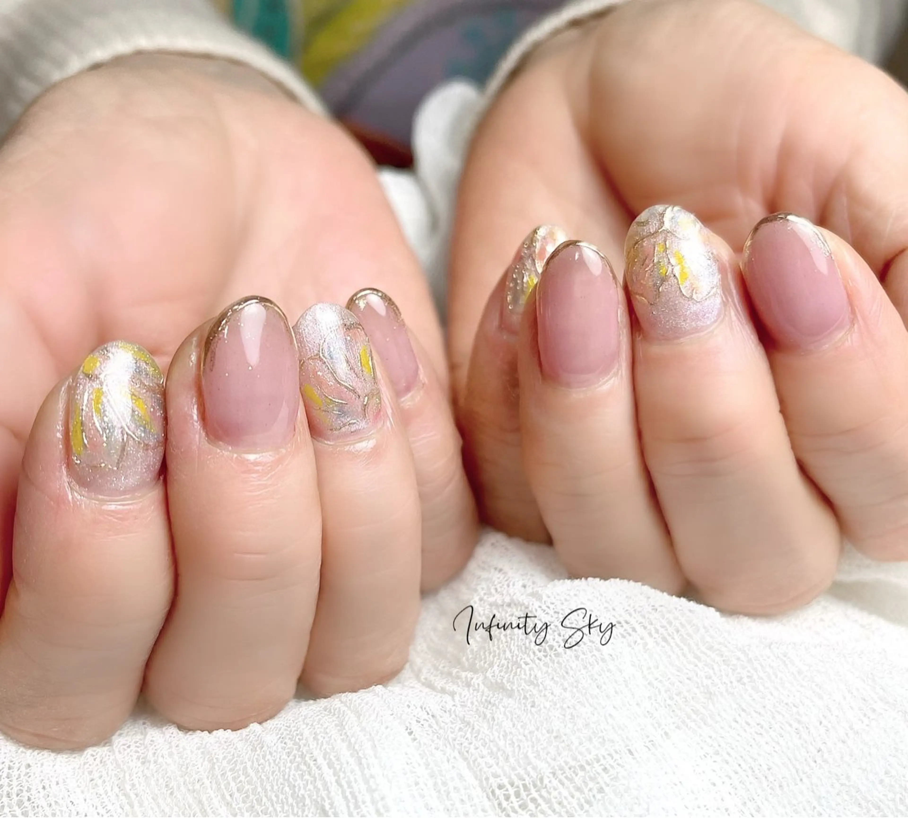 ネイル フラワーネイル infinity skyのネイルデザイン
