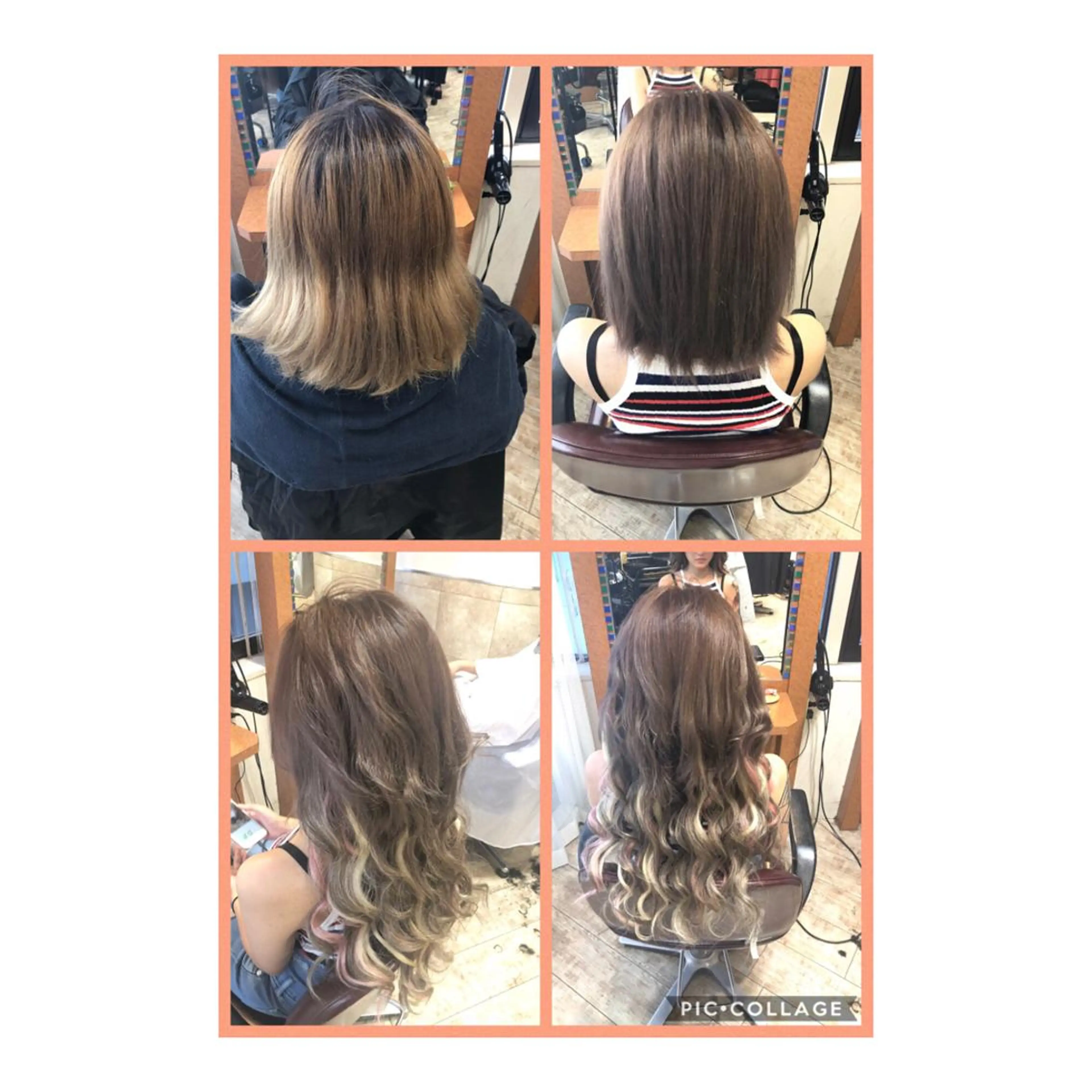 ミディアム カラー ベージュカラー ブリーチ グラデーションカラー ミルクティーベージュ ピンクカラー 100%髪質改善特化 TRUNSのヘアスタイル