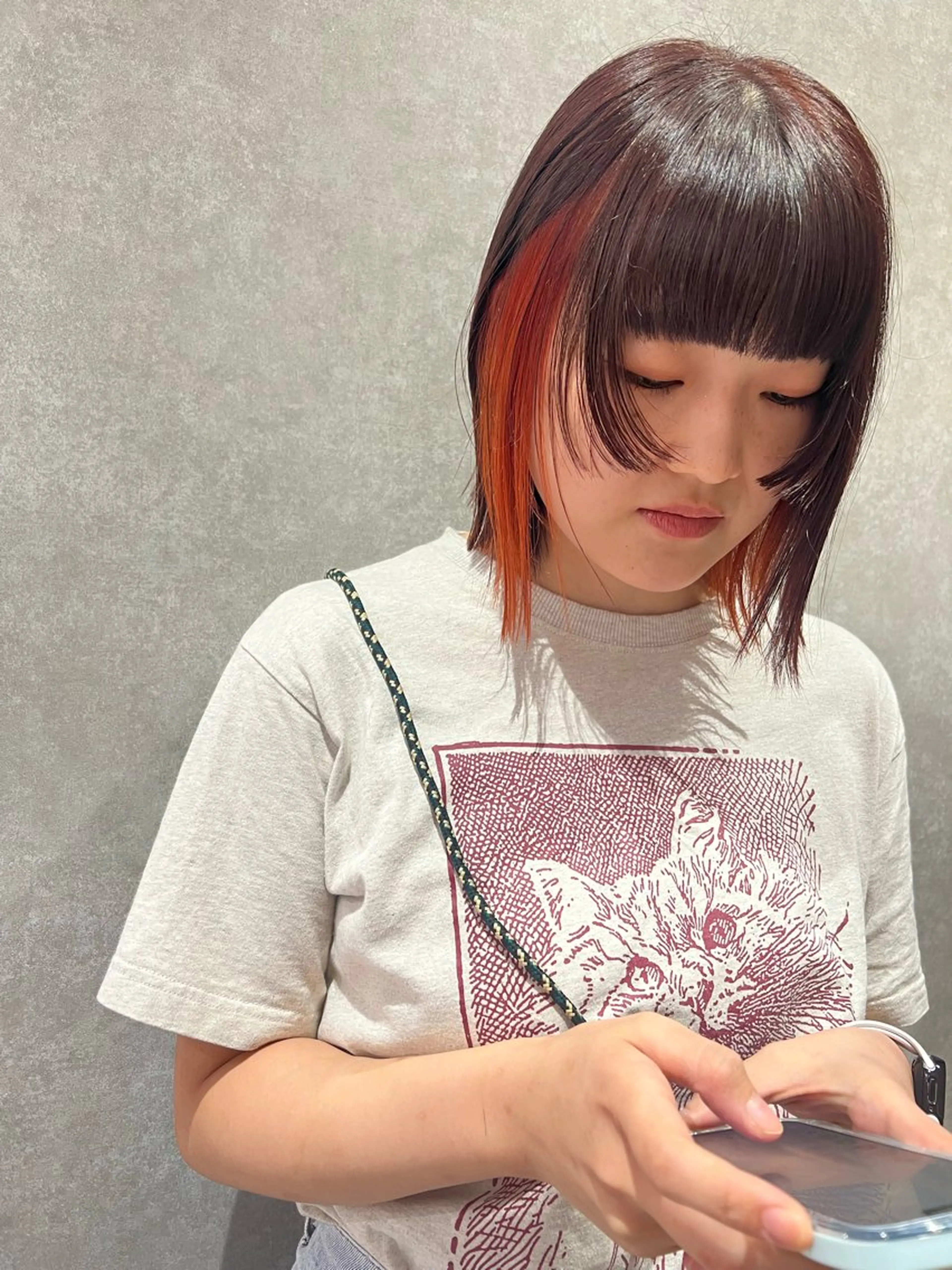 ミディアム カラー 韓国風スタイル 🍓MIZUKI🍓のヘアスタイル