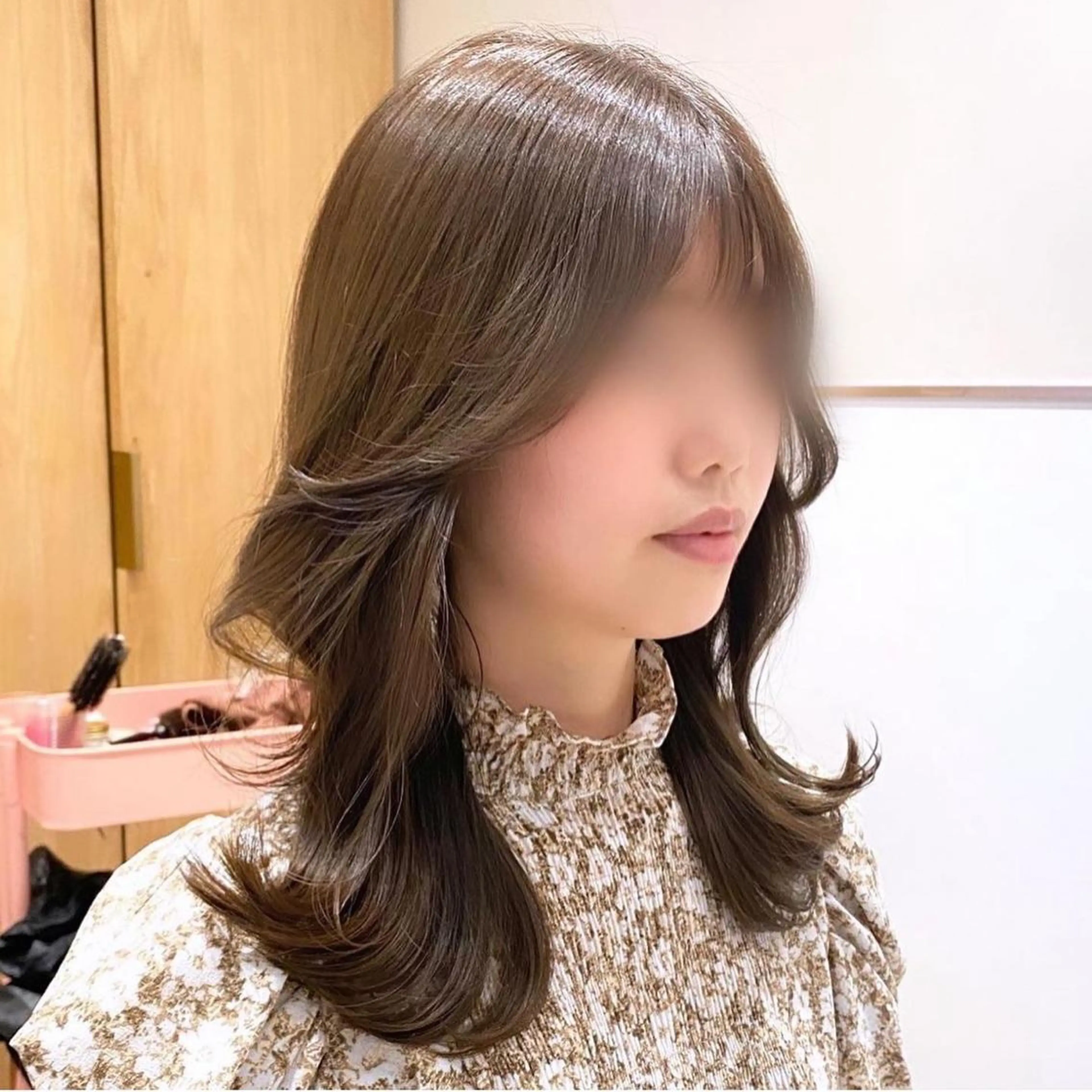セミロング 顔周りカット 韓国風ヘア カット ヘアカラー トリートメント 韓国くびれレイヤー 🇰🇷はづきのヘアスタイル