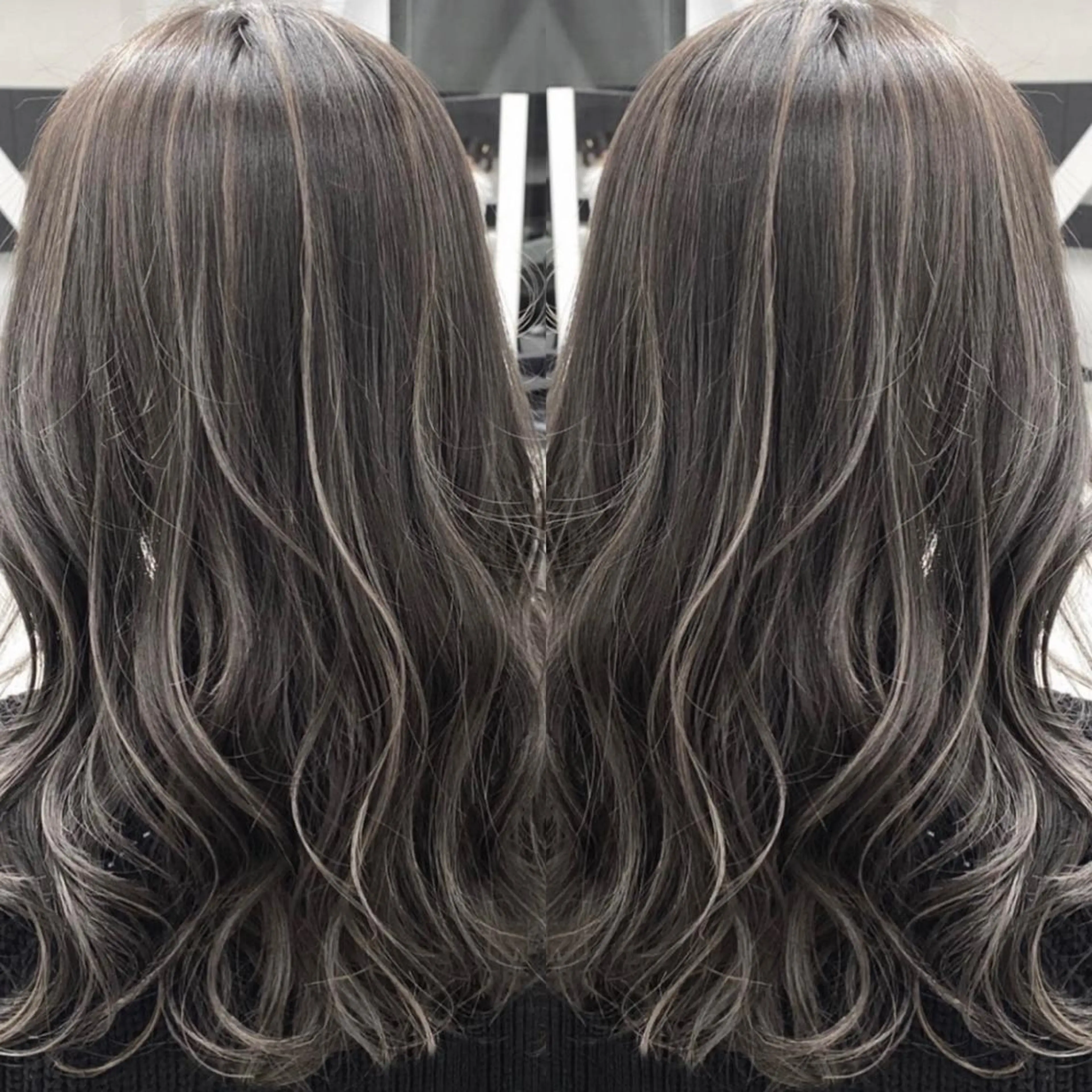 セミロング カラー 縮毛/レイヤー 韓国/橋口のヘアスタイル