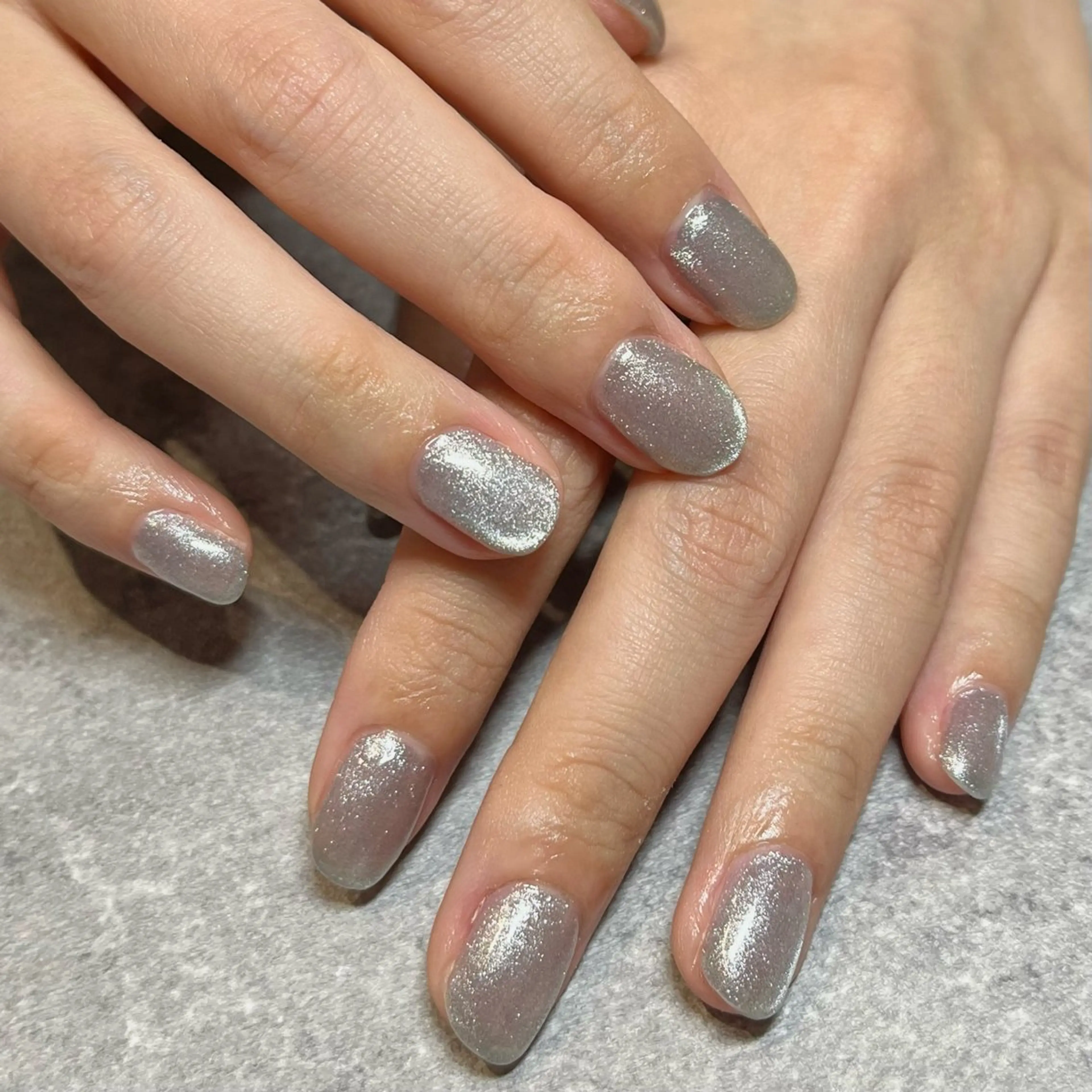 ネイル キラキラネイル 水色 nail room Hotori.のネイルデザイン