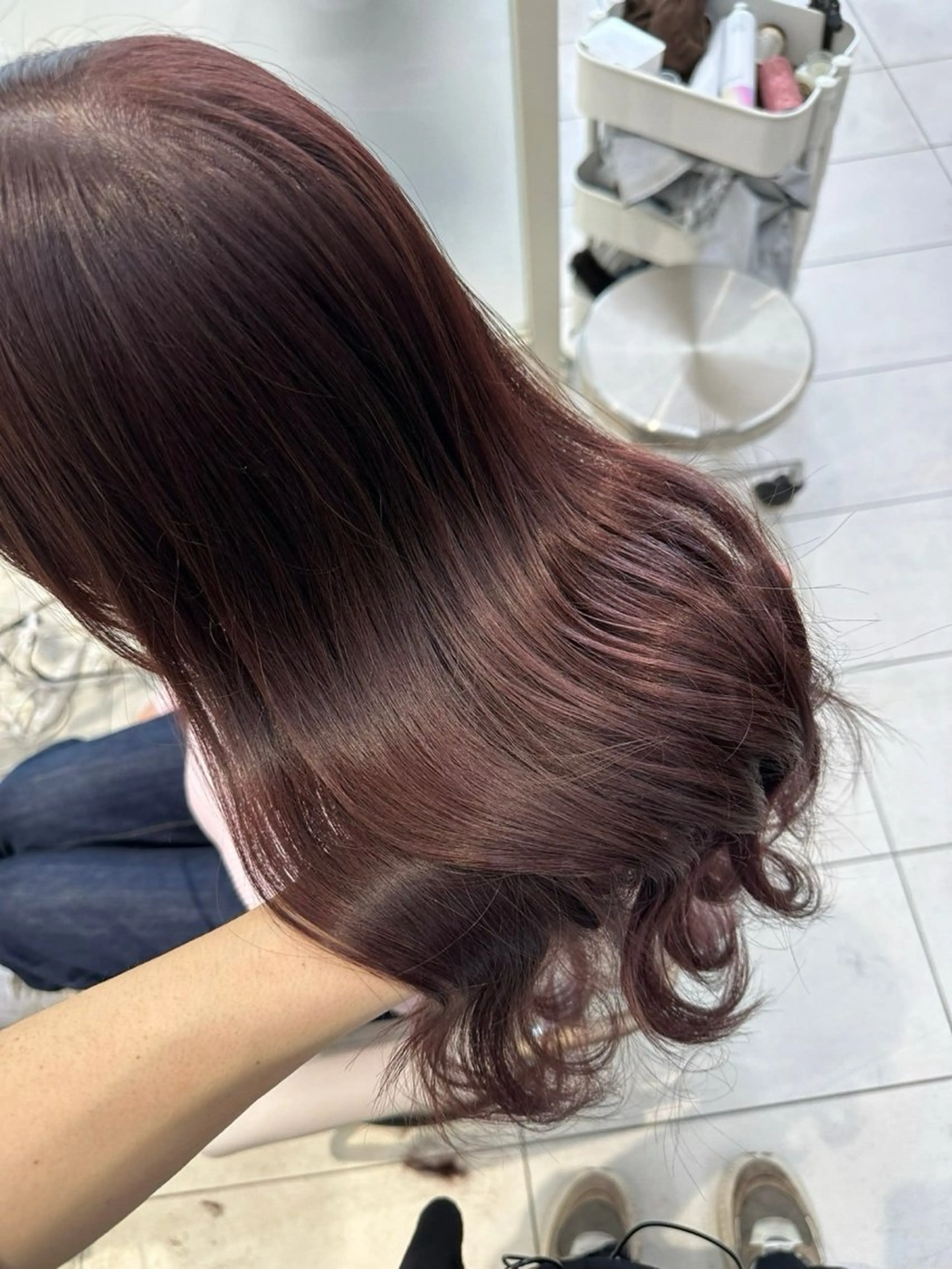 セミロング カラー カット ヘアカラー トリートメント かなこ／レイヤー ／透明感カラーのヘアスタイル