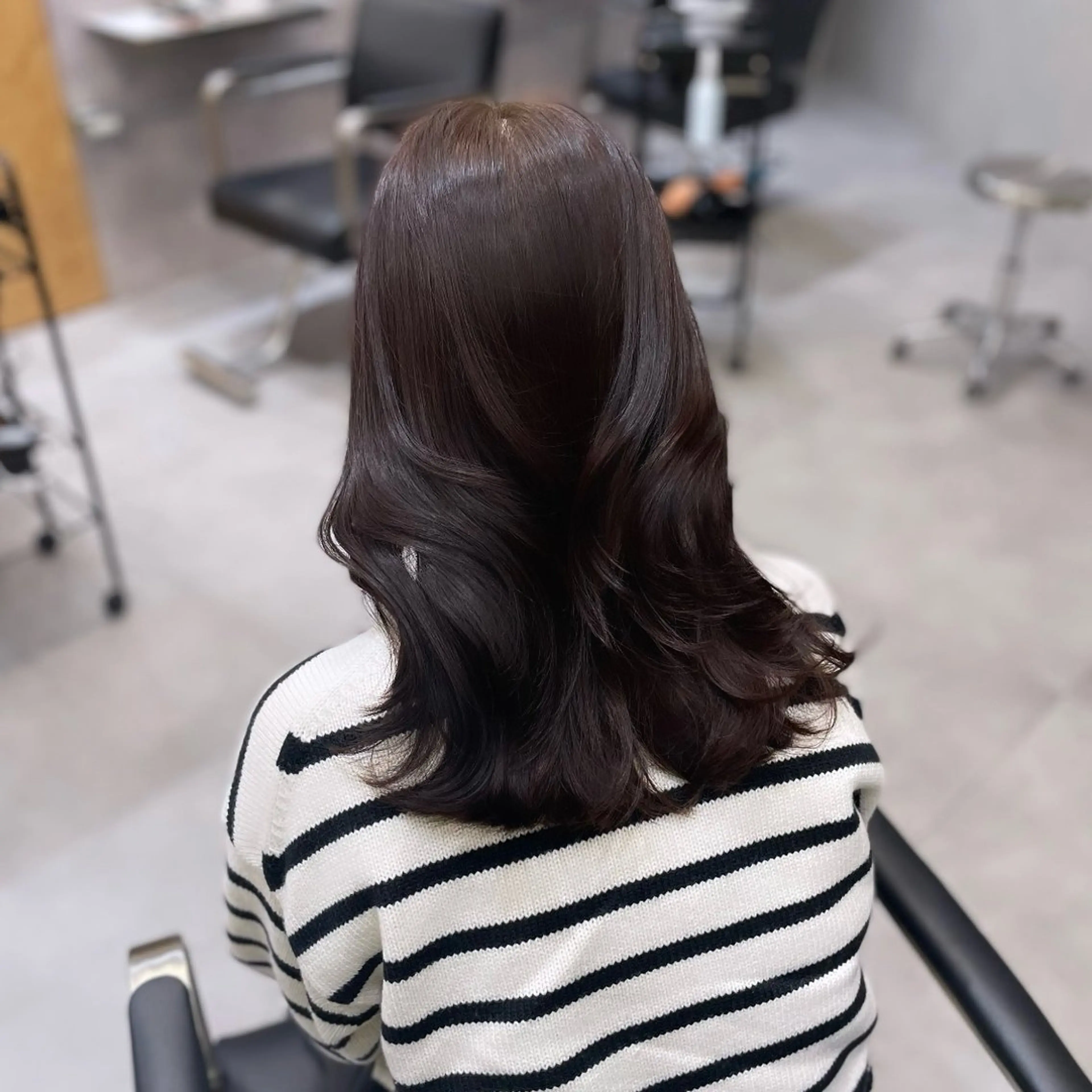 セミロング カラー グレージュ ラベンダーカラー レッドカラー カット ヘアカラー Rui/透明感カラー 暖色/レイヤーカットのヘアスタイル