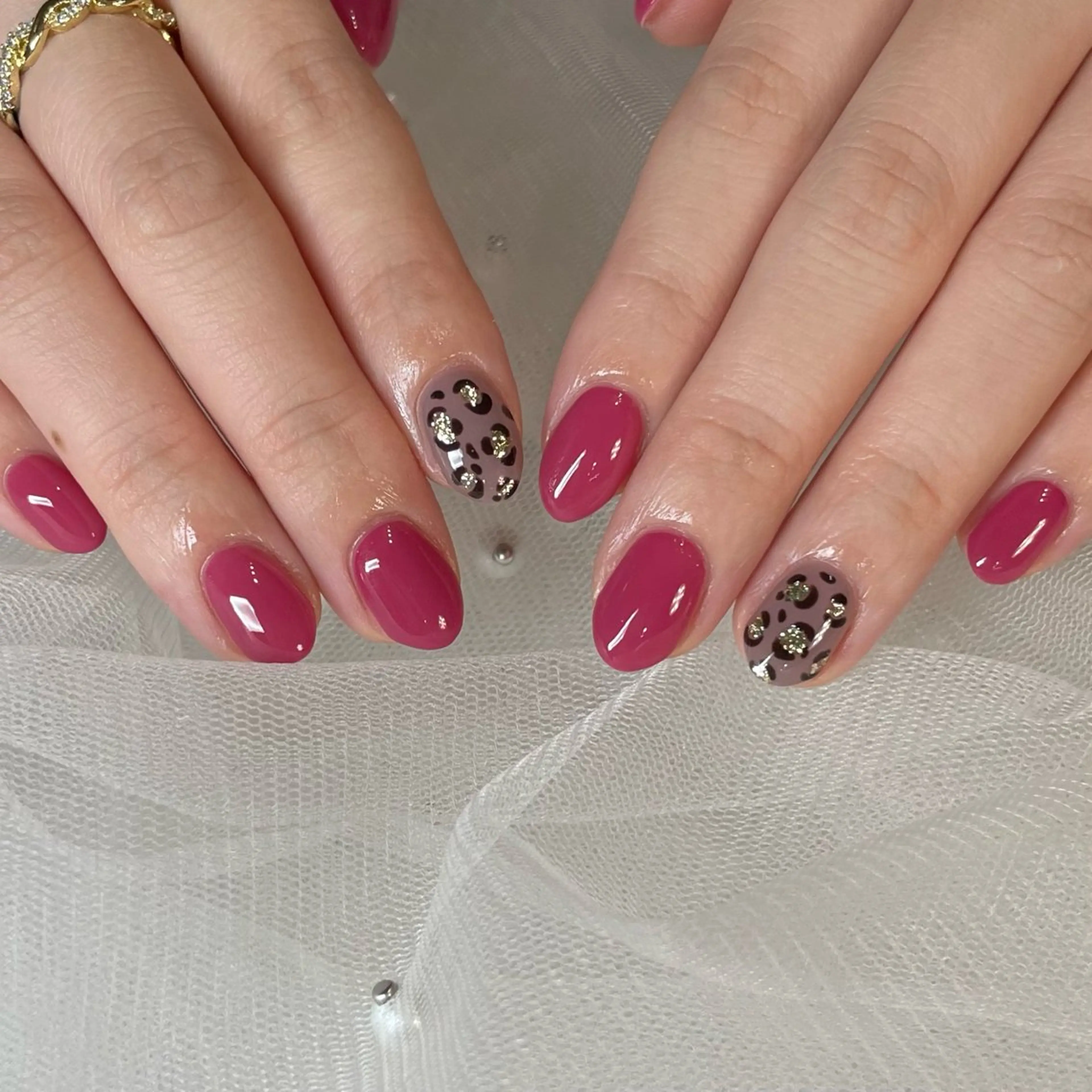 ネイル アニマル柄 Salon attrait 大石のネイルデザイン