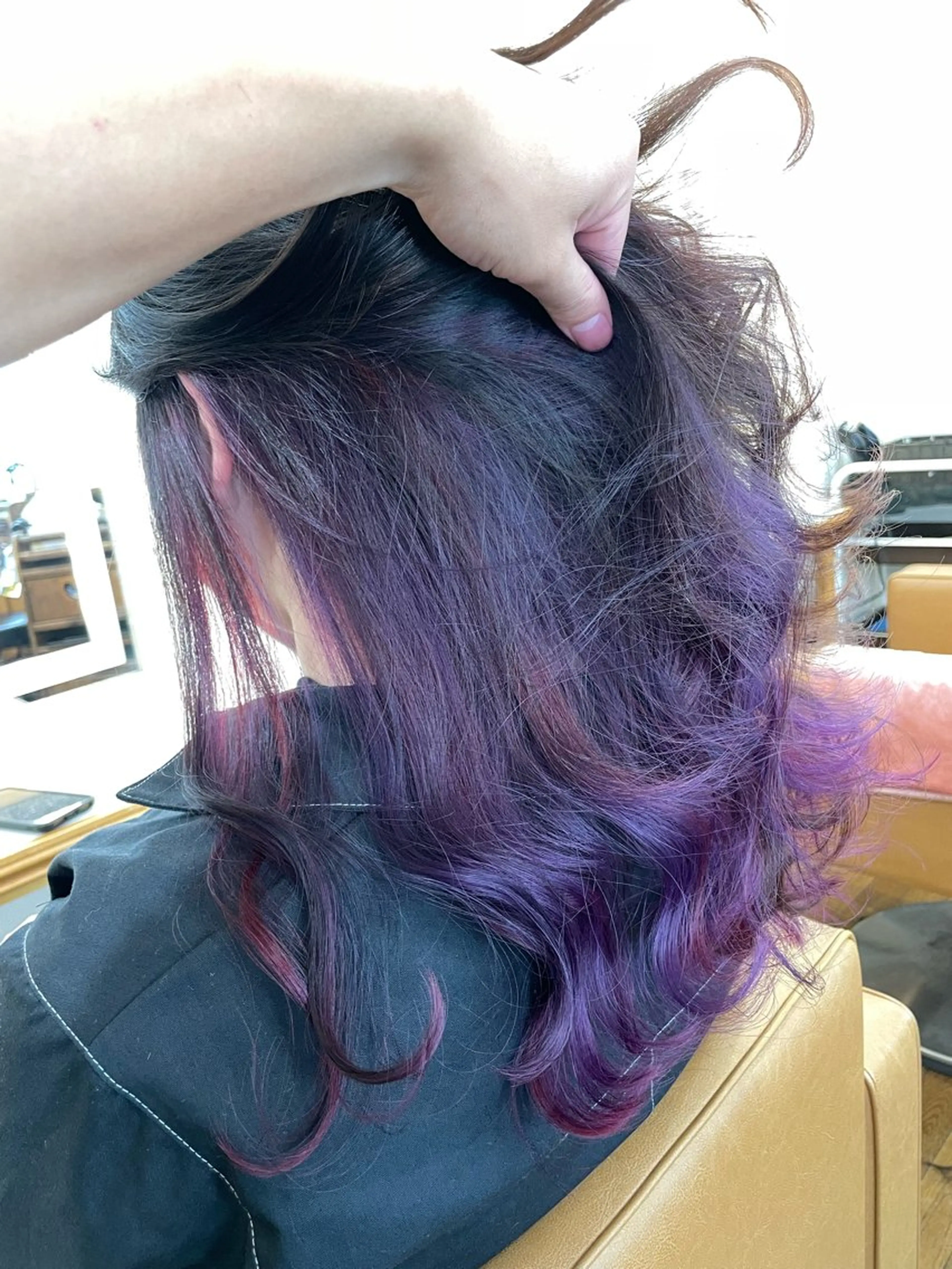 セミロング ヘアカラー トリートメント ブリーチ毛矯正.髪質 改善.髪にドラマをのヘアスタイル