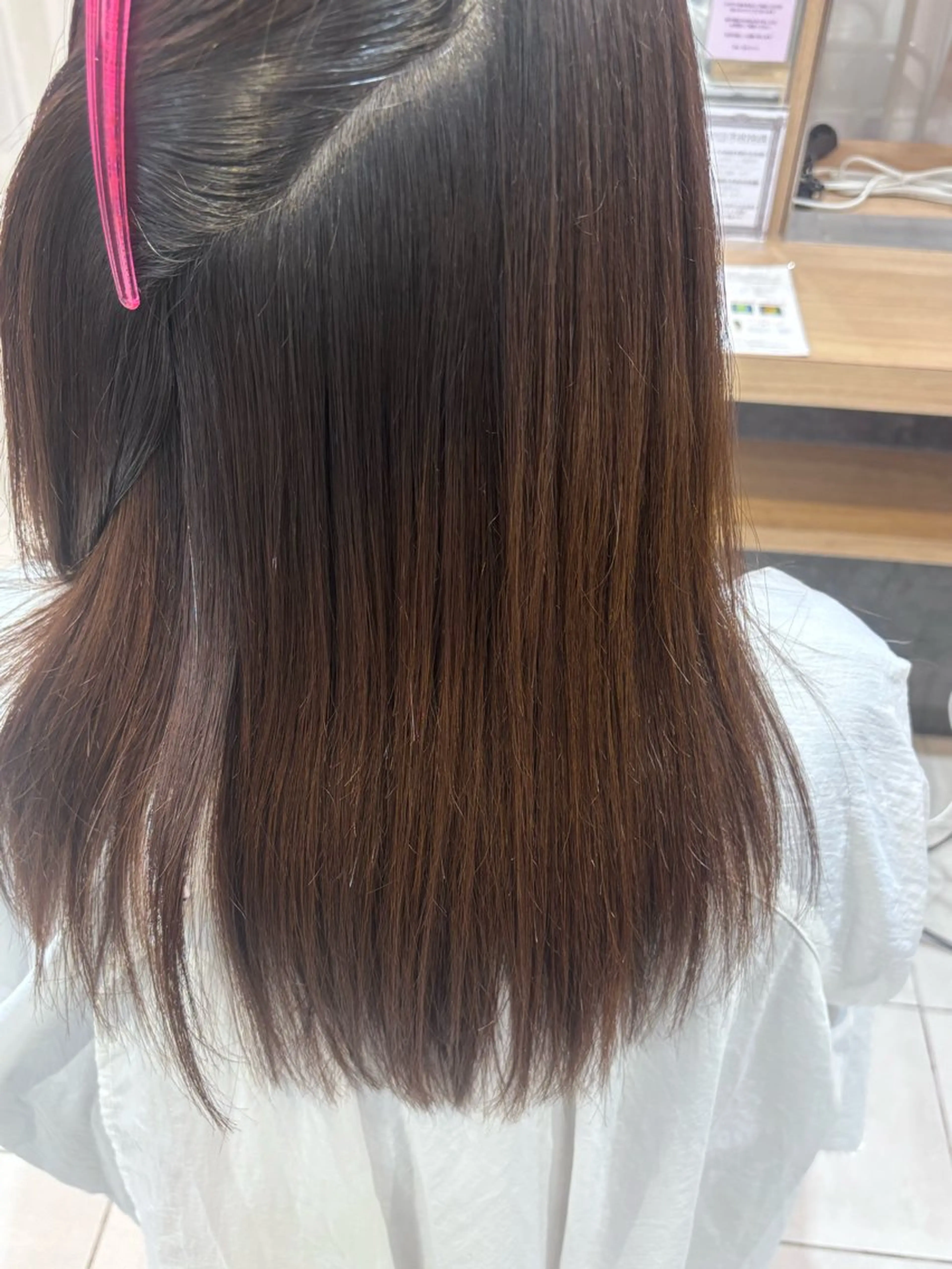 ミディアム 縮毛矯正 縮毛矯正 淺井 さくらのヘアスタイル