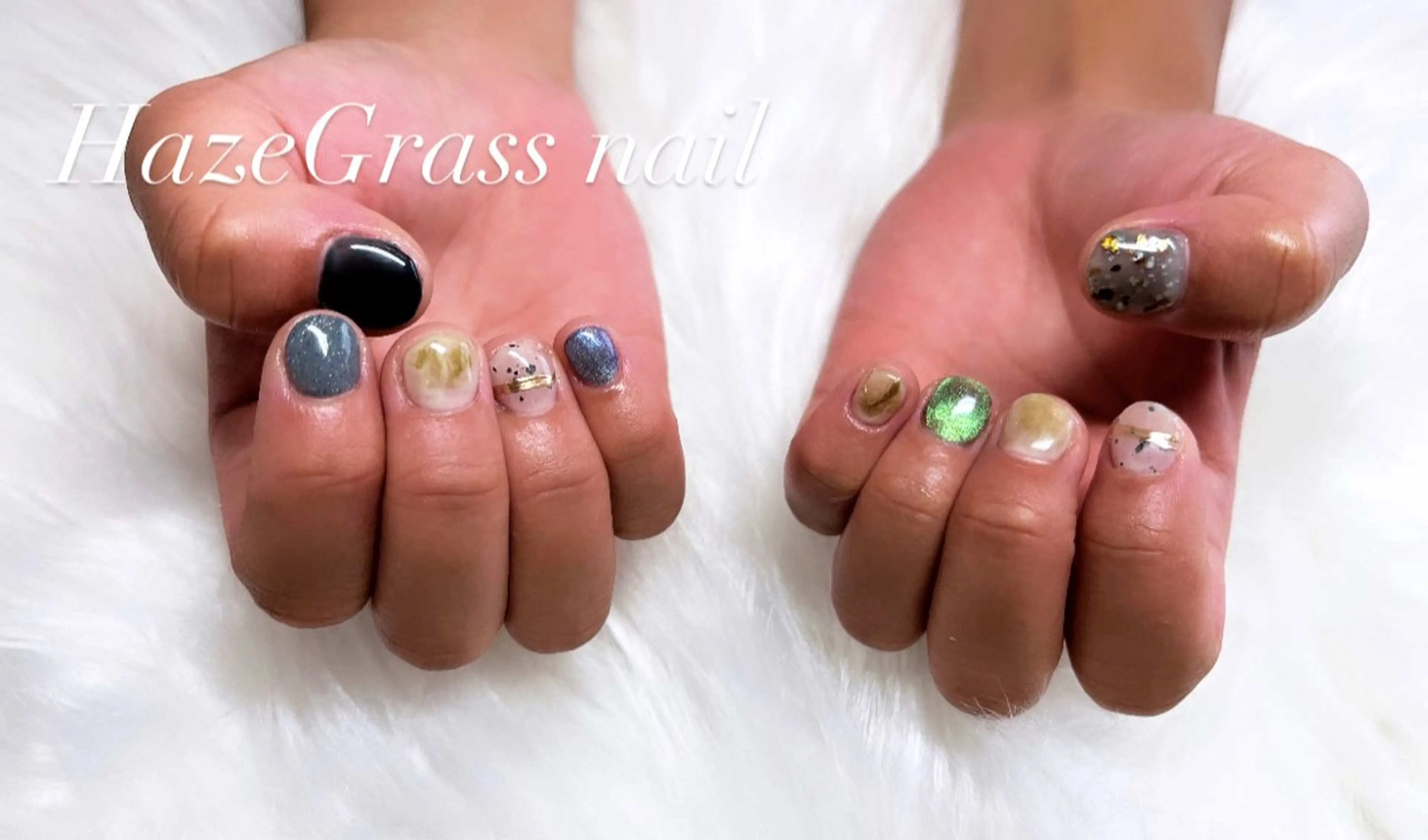 ショート HazeGrass NAILのネイルデザイン