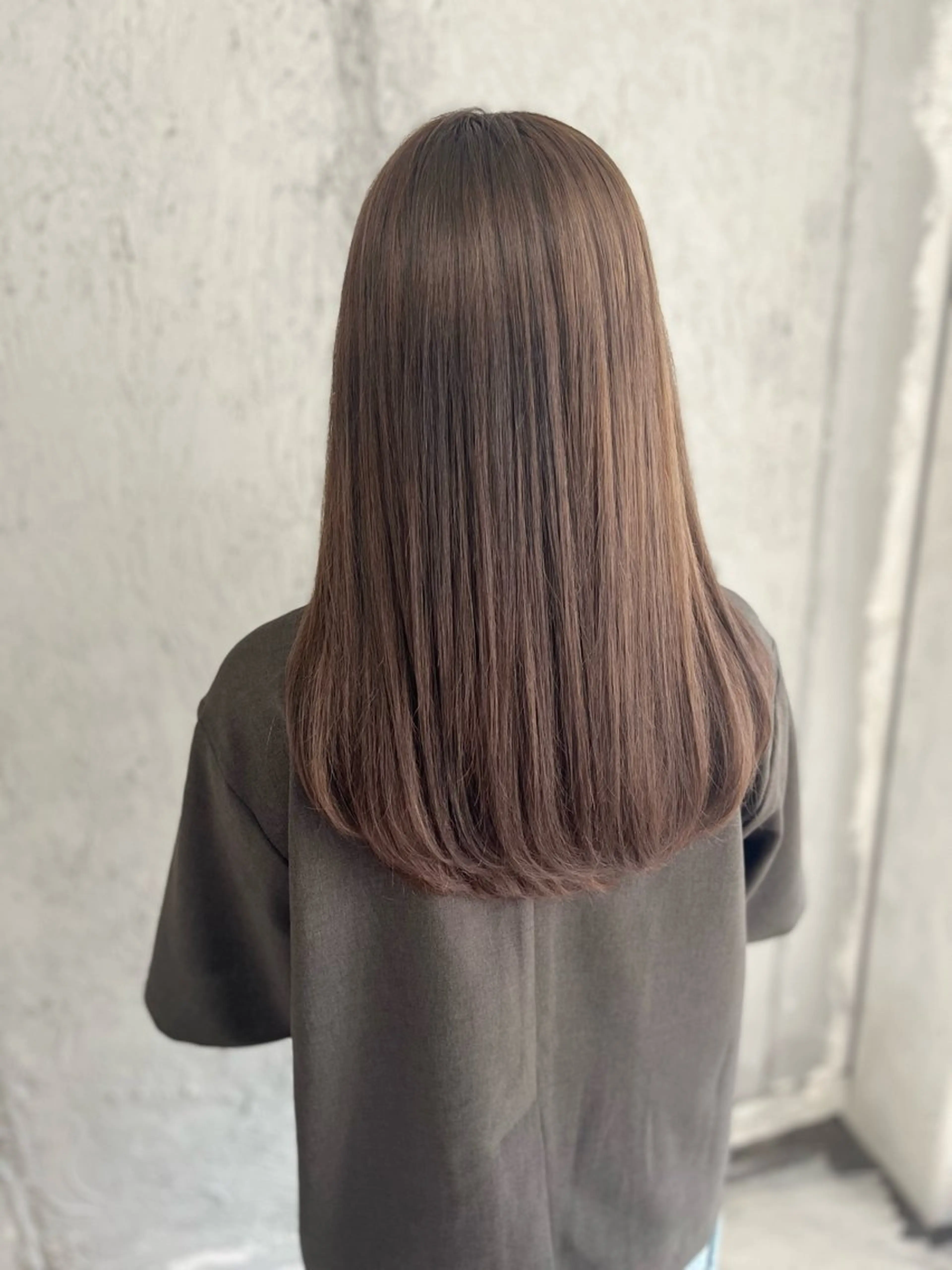 セミロング ヘアカラー トリートメント Mariana雛/ 西大分/ハイライトのヘアスタイル