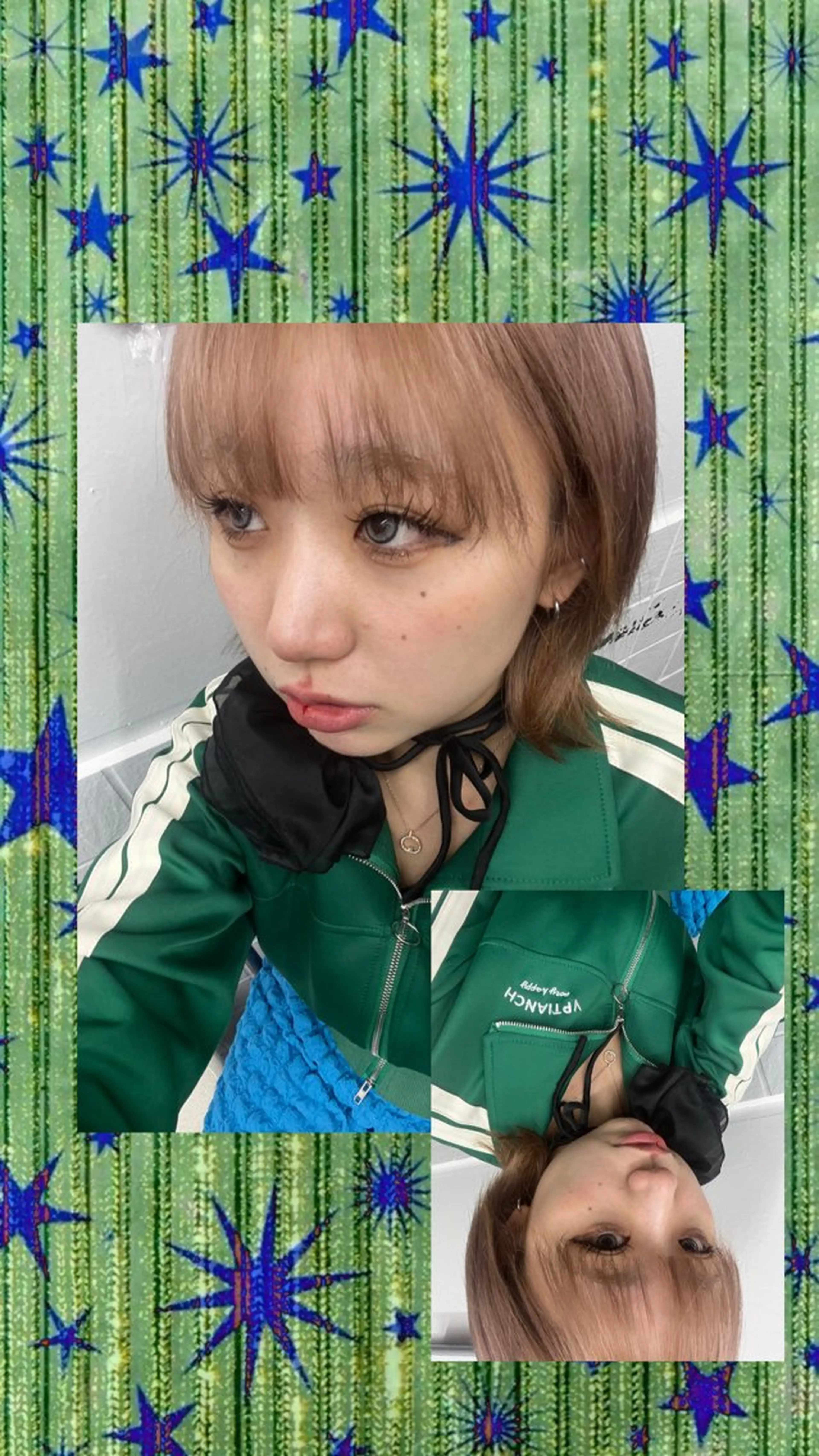 ミディアム カラー カット ヘアカラー 岡山ハイトーン・ ルーツカラー/こもものヘアスタイル