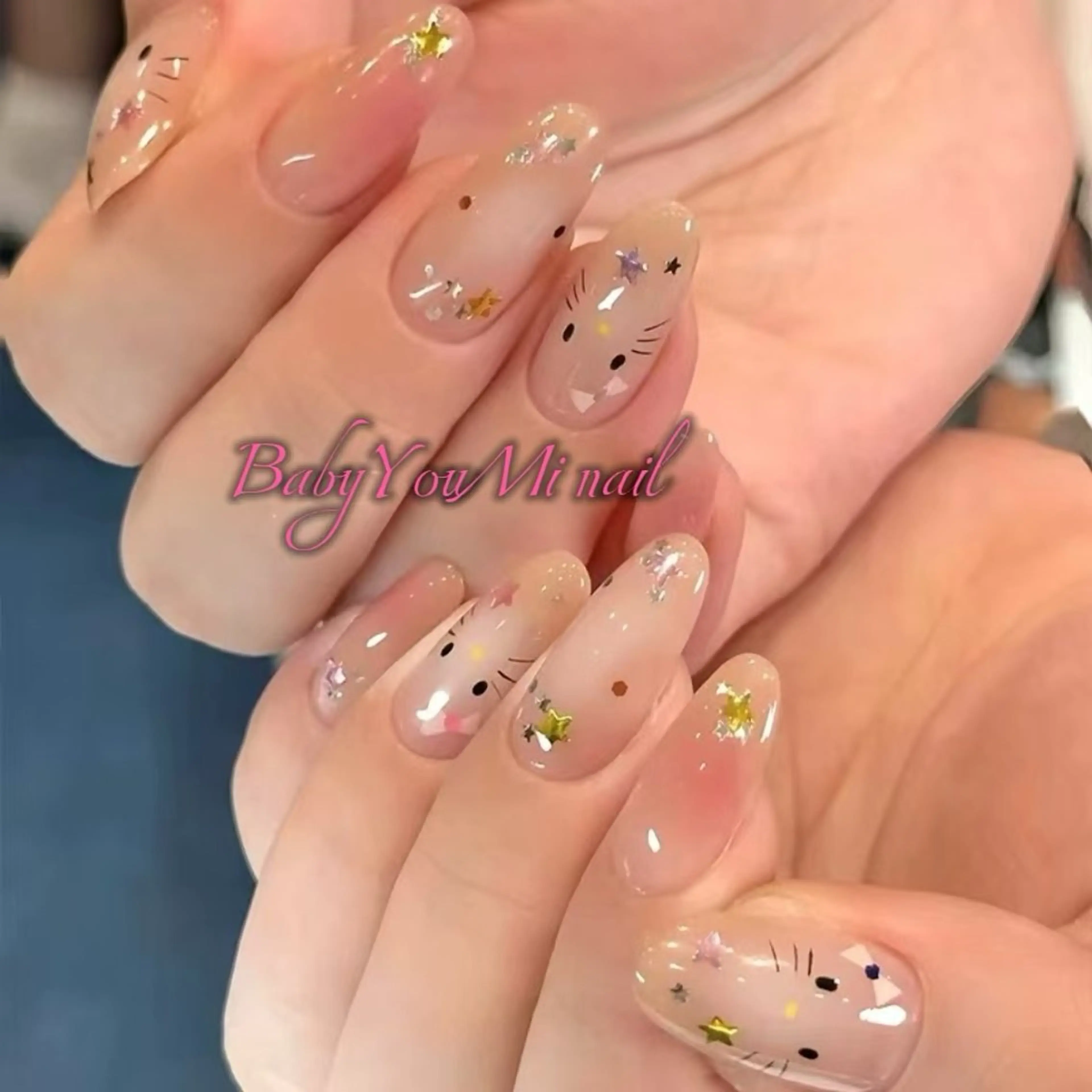 ネイル オーロラネイル フラワーネイル フットネイル フレンチネイル ジェルネイル ハンドネイル BabyYouMi nailのネイルデザイン