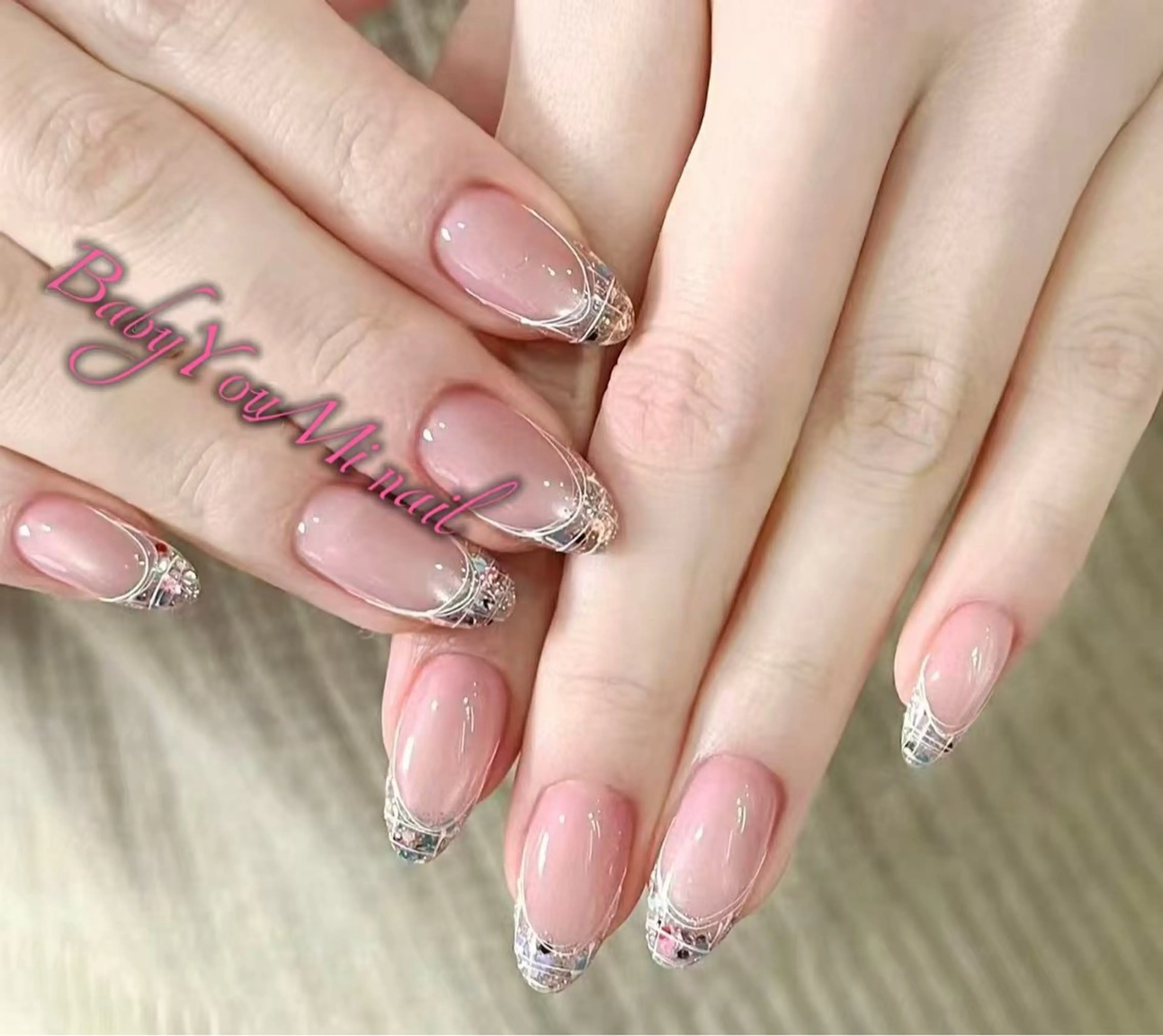 ネイル オーロラネイル 成人式 フットネイル フレンチネイル ジェルネイル ハンドネイル BabyYouMi nailのネイルデザイン