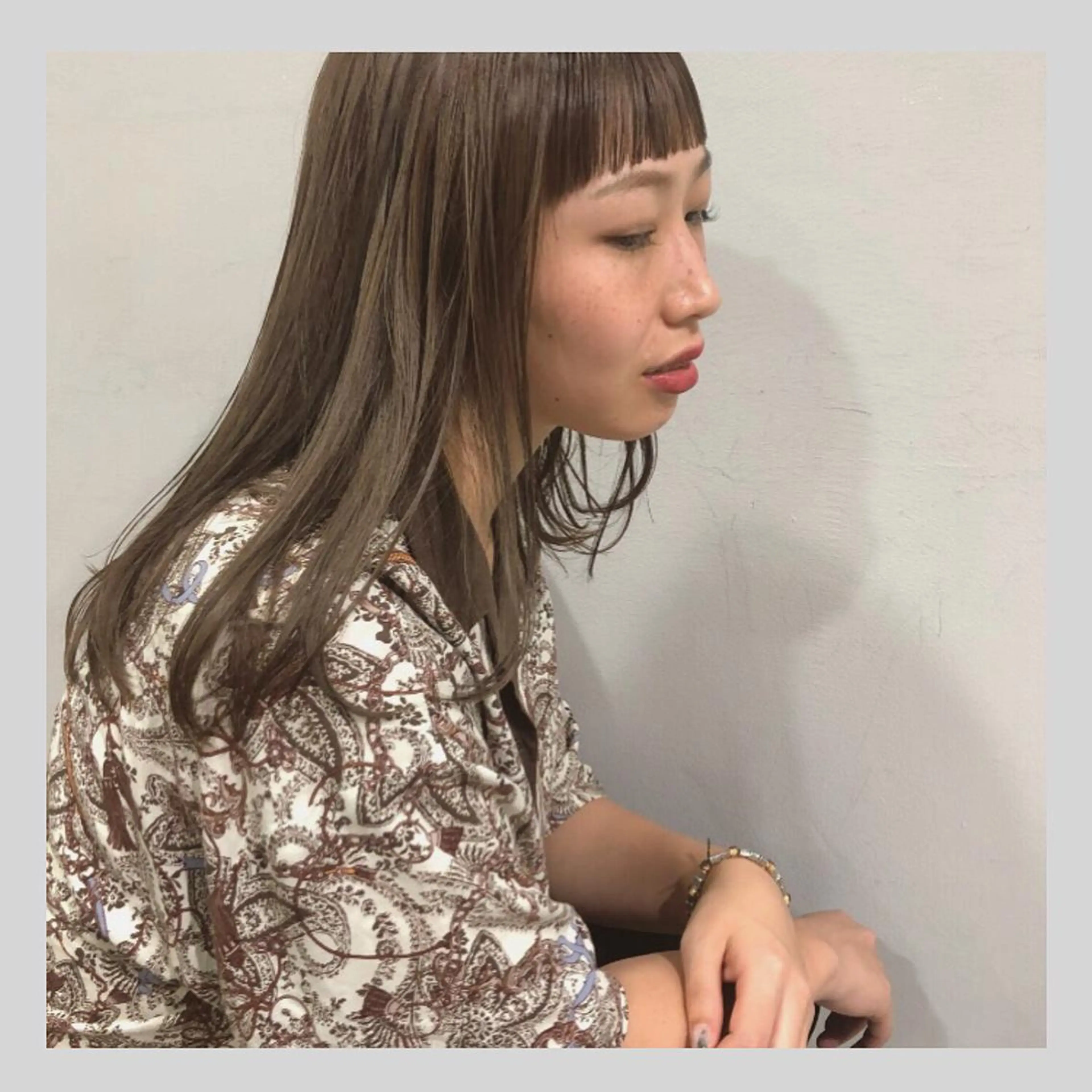 ミディアム カラー 透明感カラー 当日予約大歓迎💗 依田瑞希のヘアスタイル