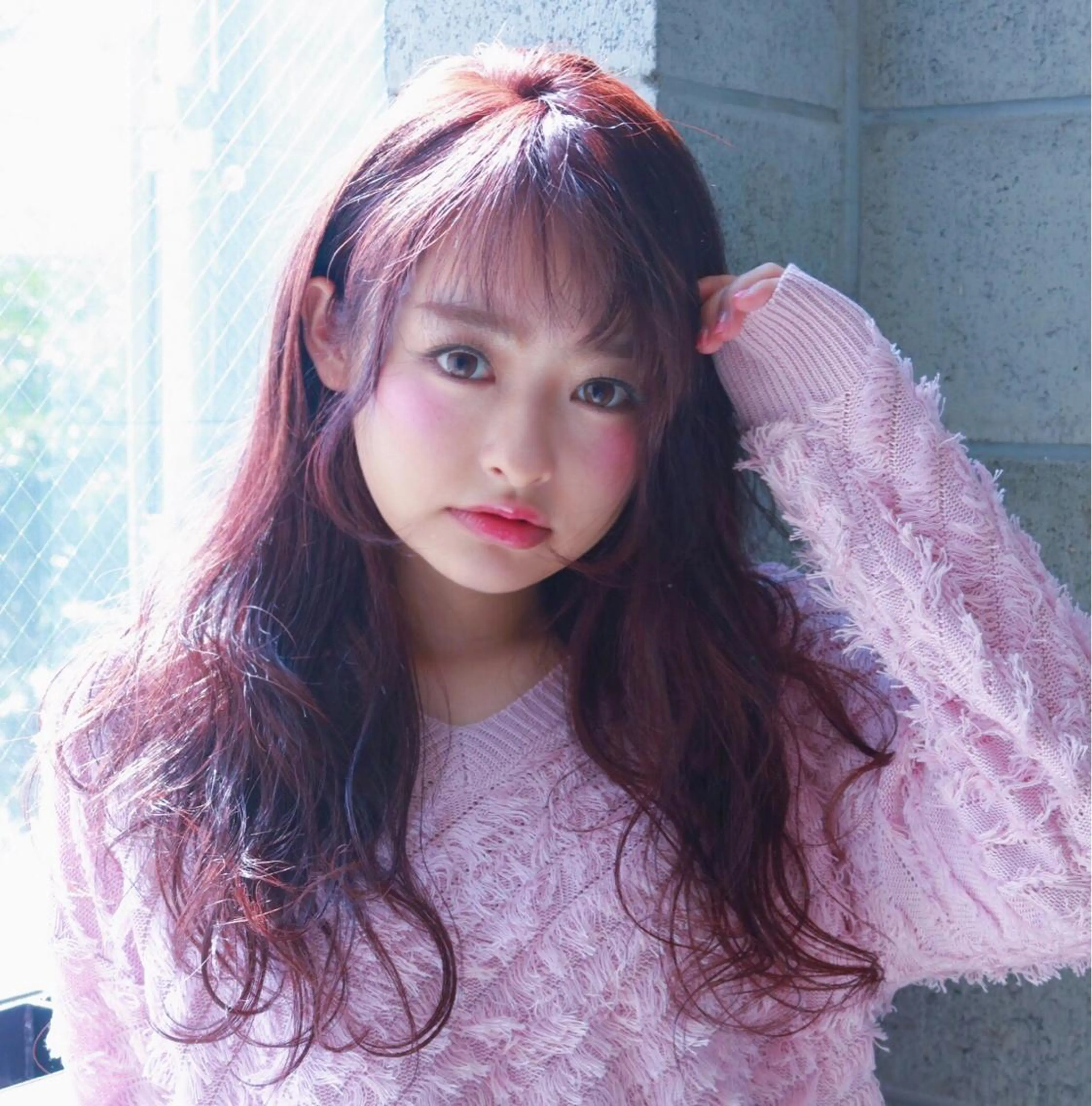 ロング カラー ピンクカラー ローズカラー tipi 香椎・千早のヘアスタイル