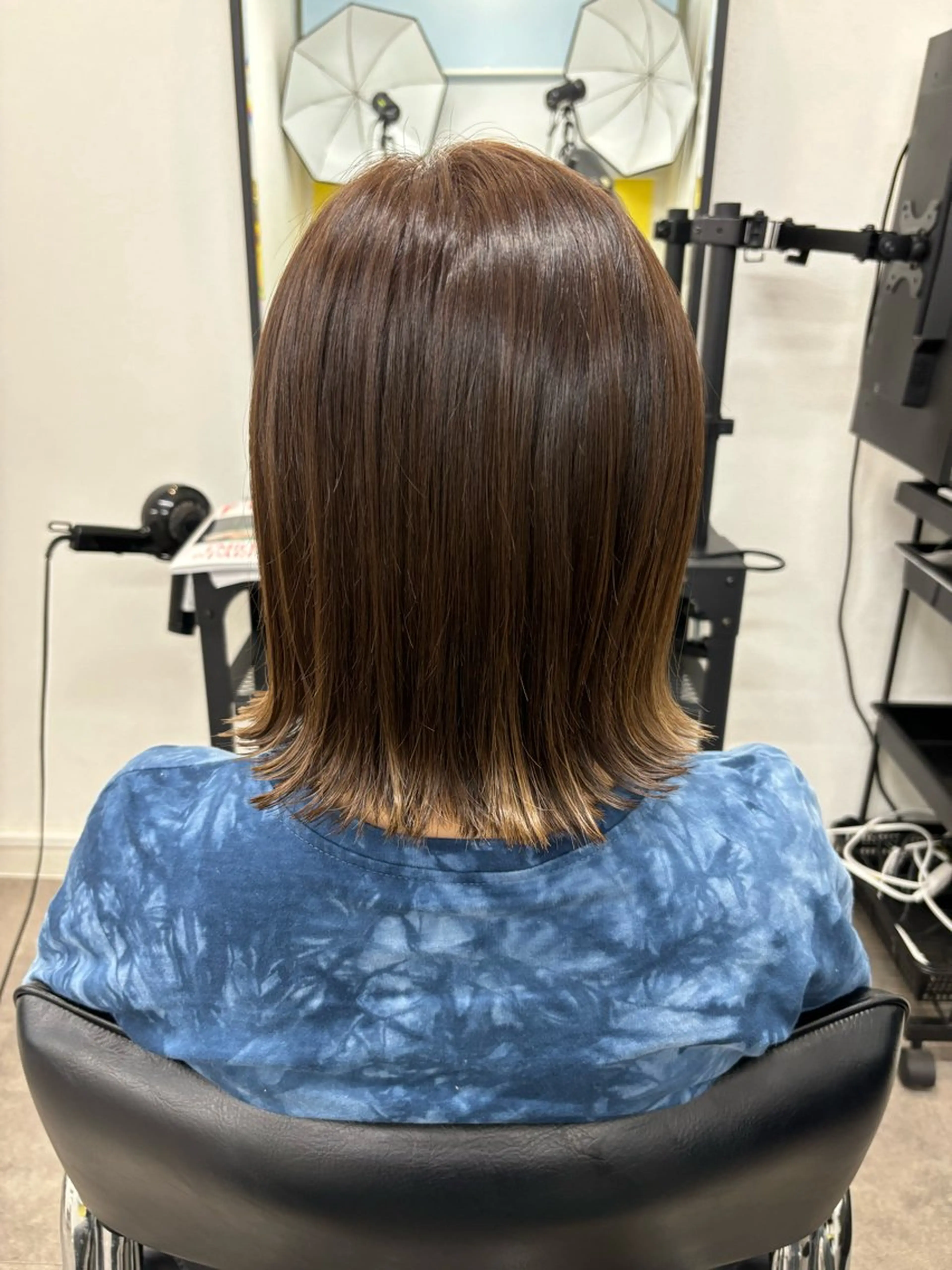 ミディアム カラー ざおや ゆなのヘアスタイル