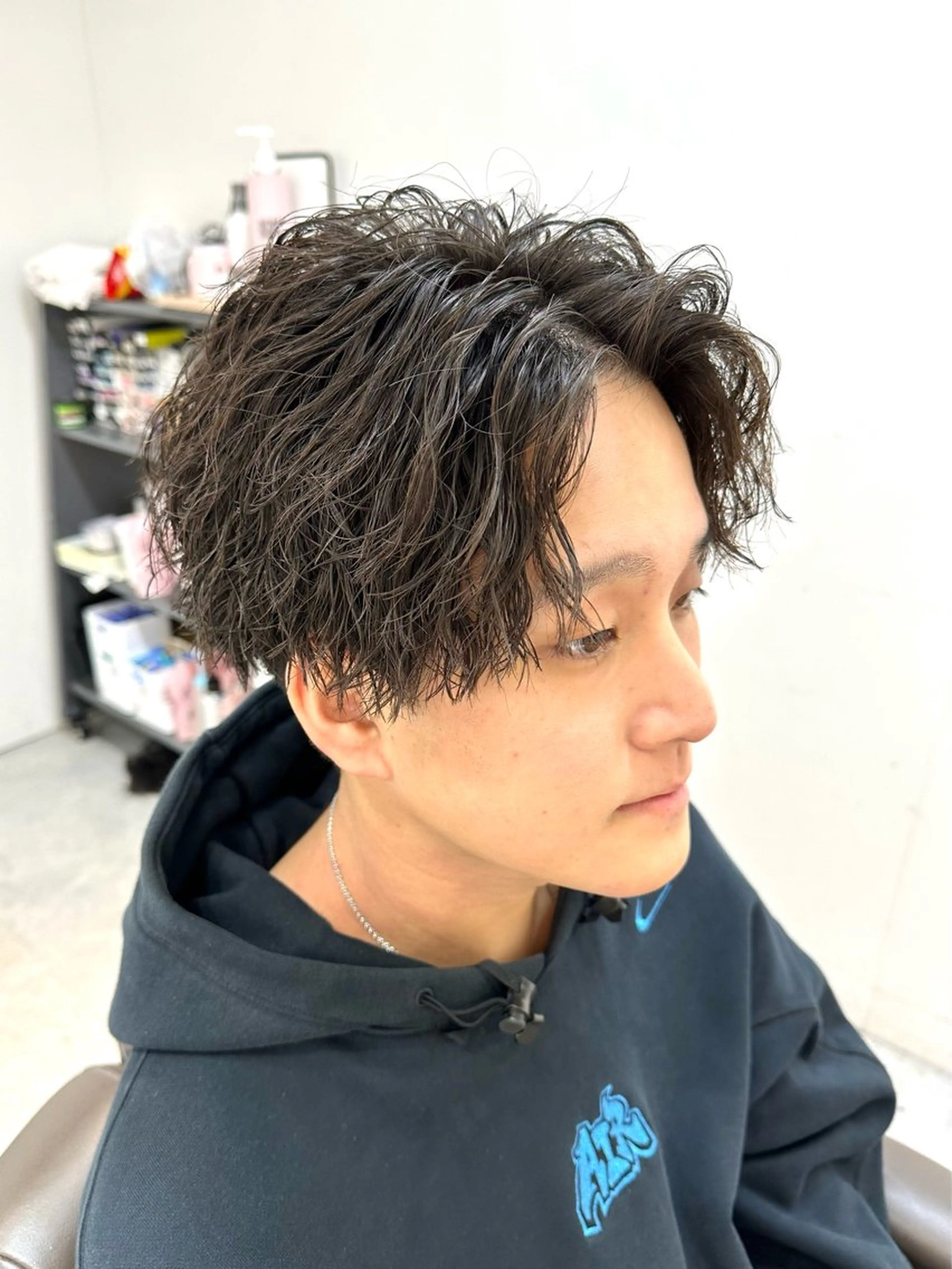 ショート パーマ メンズ メンズパーマ カット パーマ Je suis heureuse Union所属・佐藤 ふみやのヘアスタイル