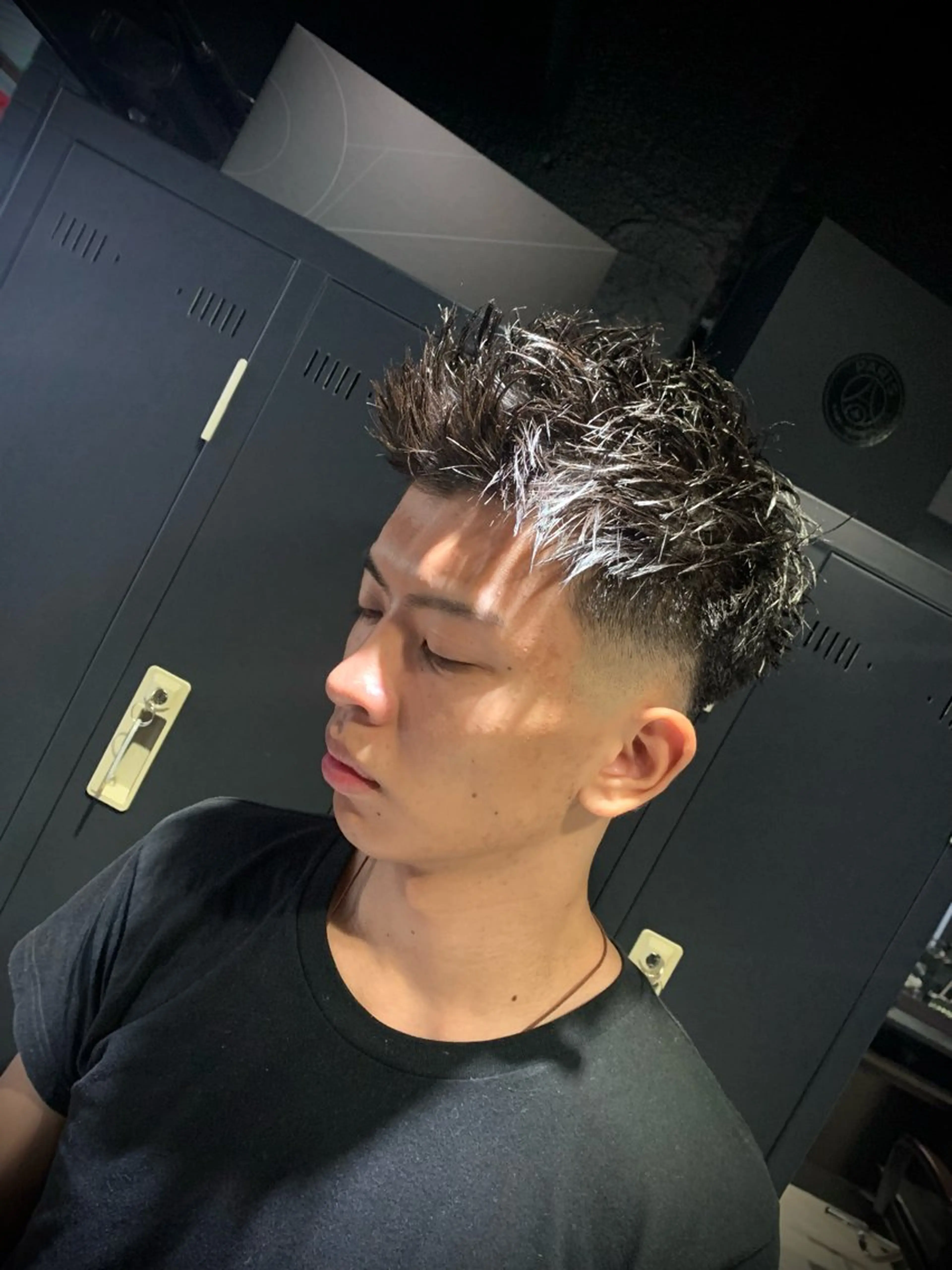 ショート メンズ モヒカン カット ヘッドスパ ヘアセット メンズパーマ/難波/ 心斎橋　室園亮佑のヘアスタイル