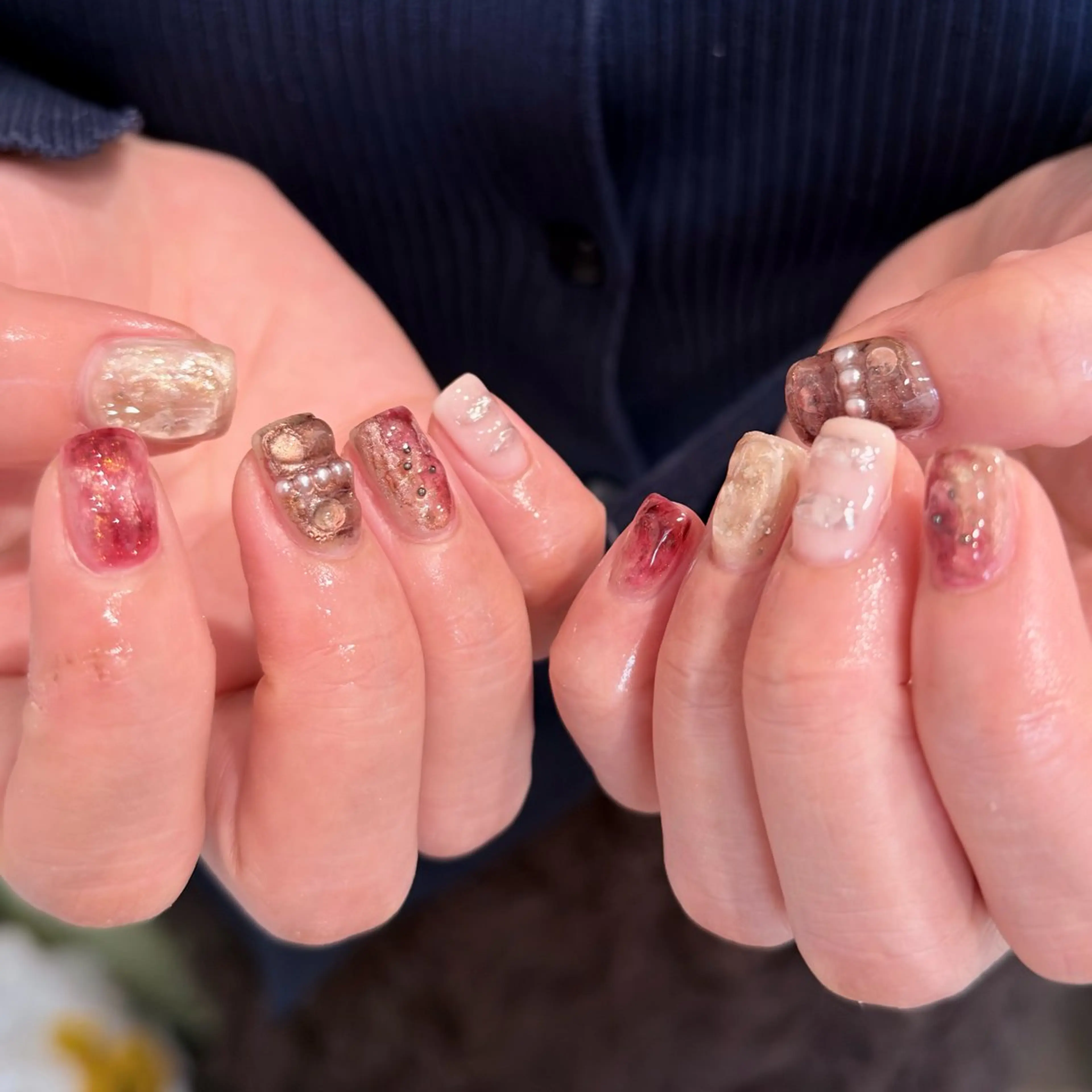 ネイル ハンドネイル 🎀 Hiyubi._.nail 🫧所属・🎀フェイ フェイ🫧💗のネイルデザイン