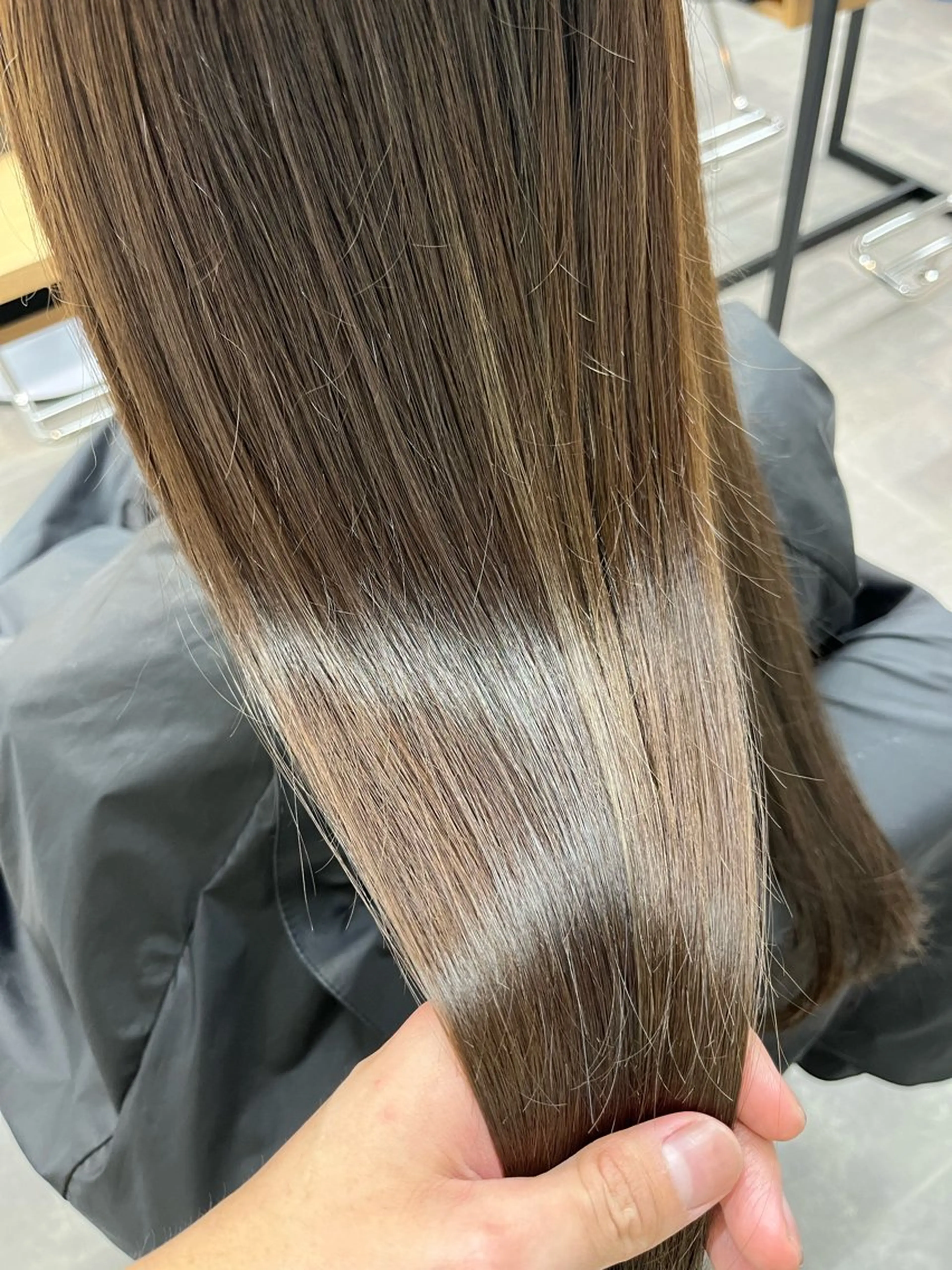 セミロング 1%【横浜】 髪質改善&ケアカラーのヘアスタイル