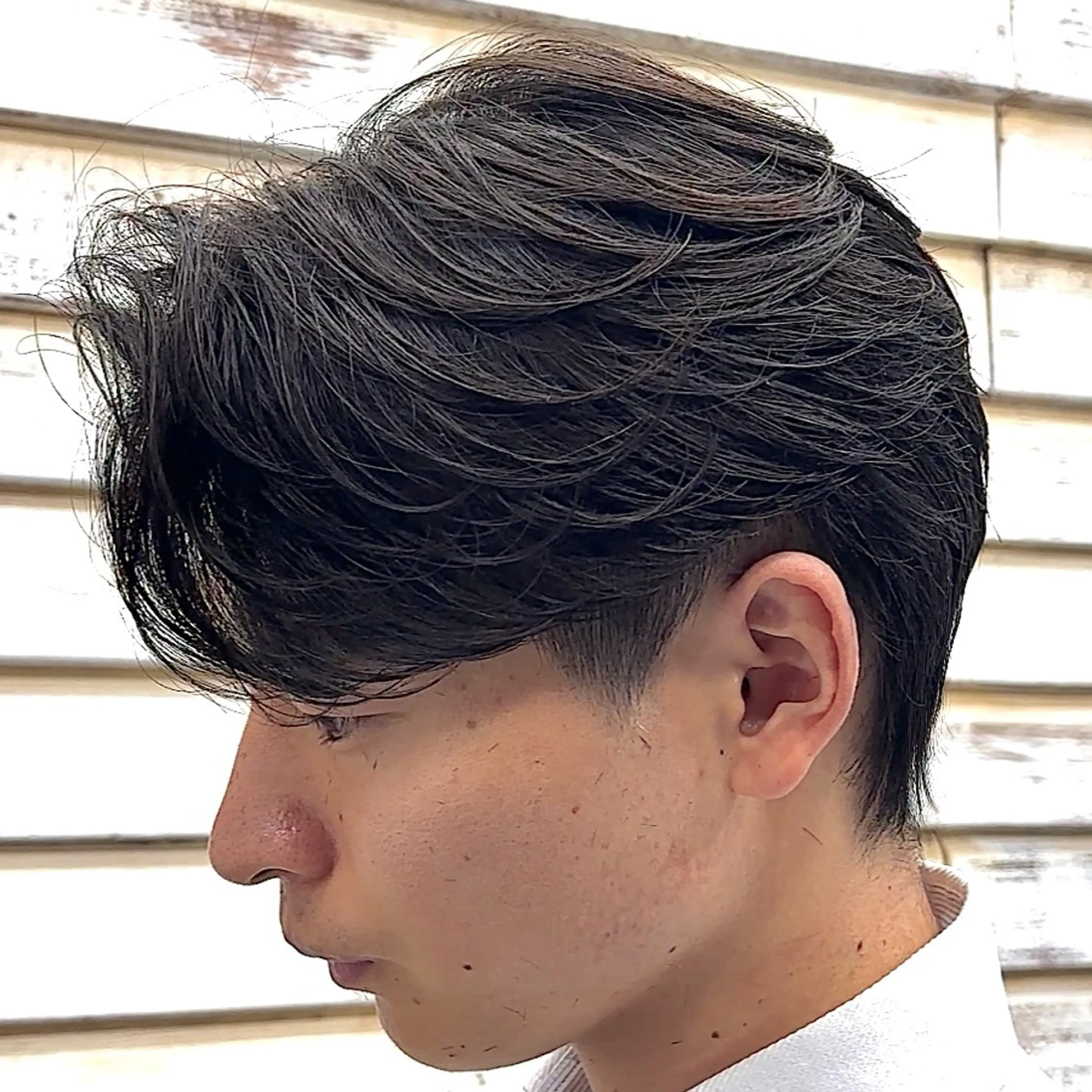 パーマ メンズ フェザーパーマ メンズパーマ ニュアンスパーマ メンズパーマ職人 イケガヤのヘアスタイル