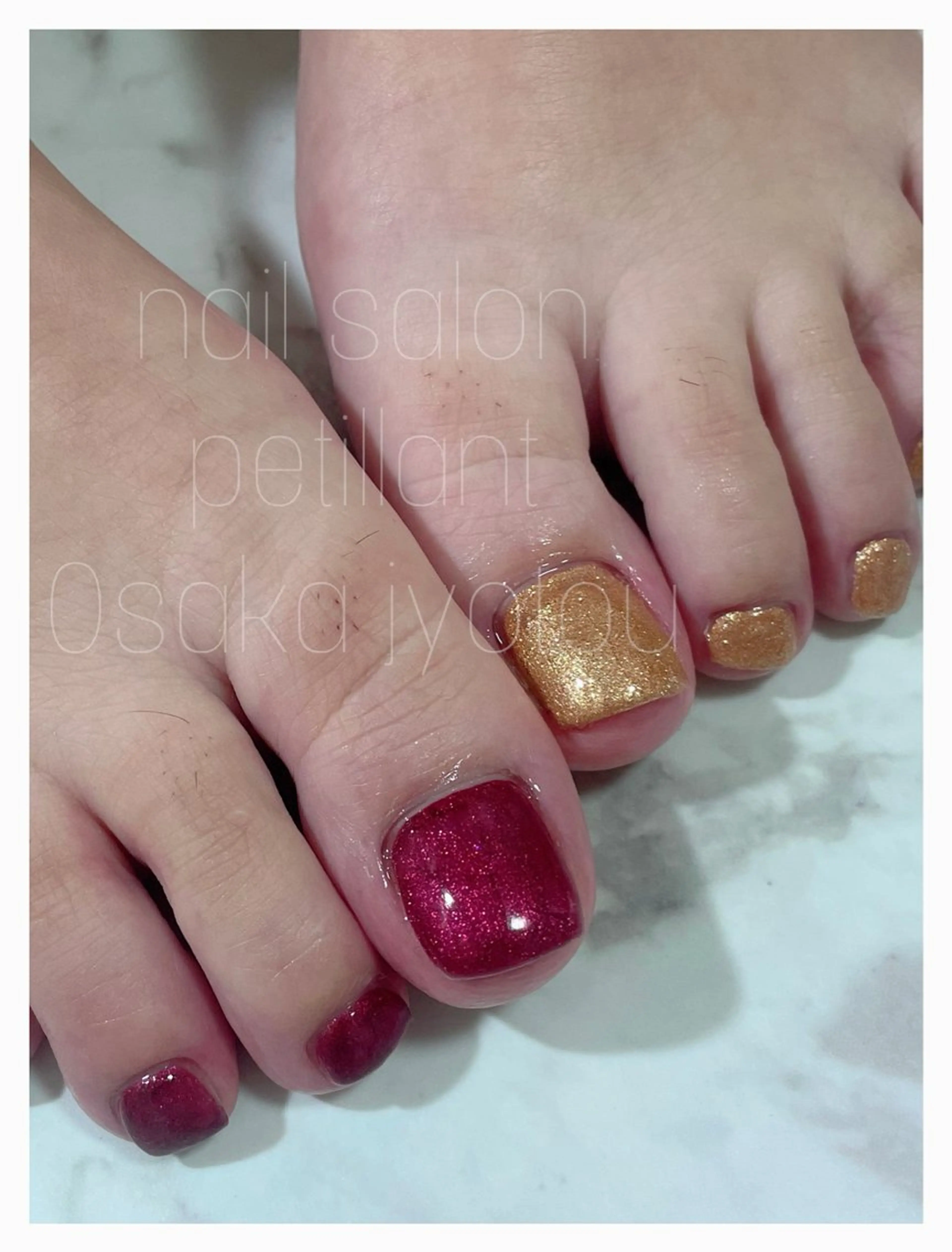 ネイル フットネイル ピンク フットネイル petillant所属・nail salon petillantのネイルデザイン