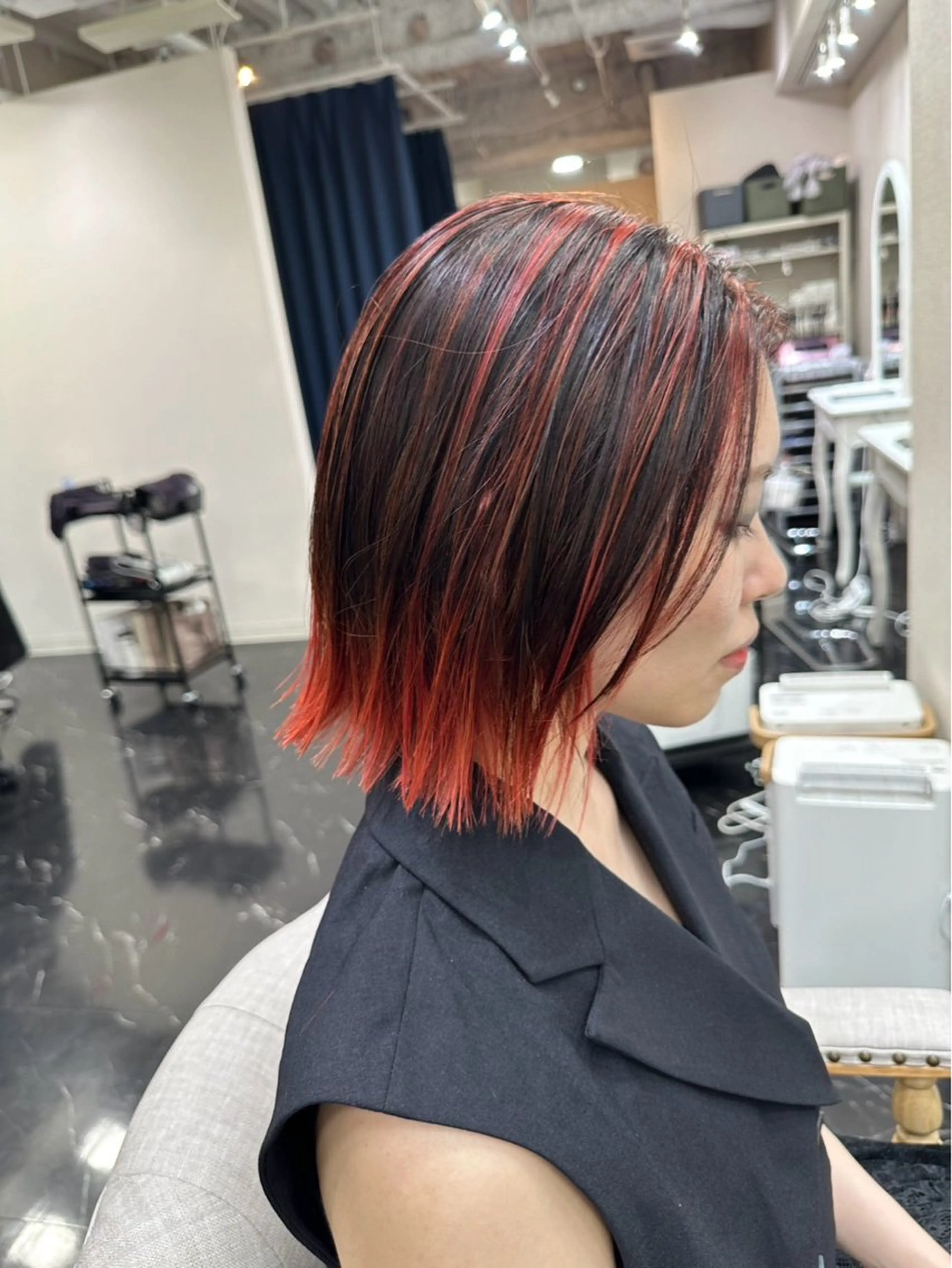 ボブの方💇‍♀️カット+ダブルカラー⚠️3cm以上切らせていただける方⚠️の写真