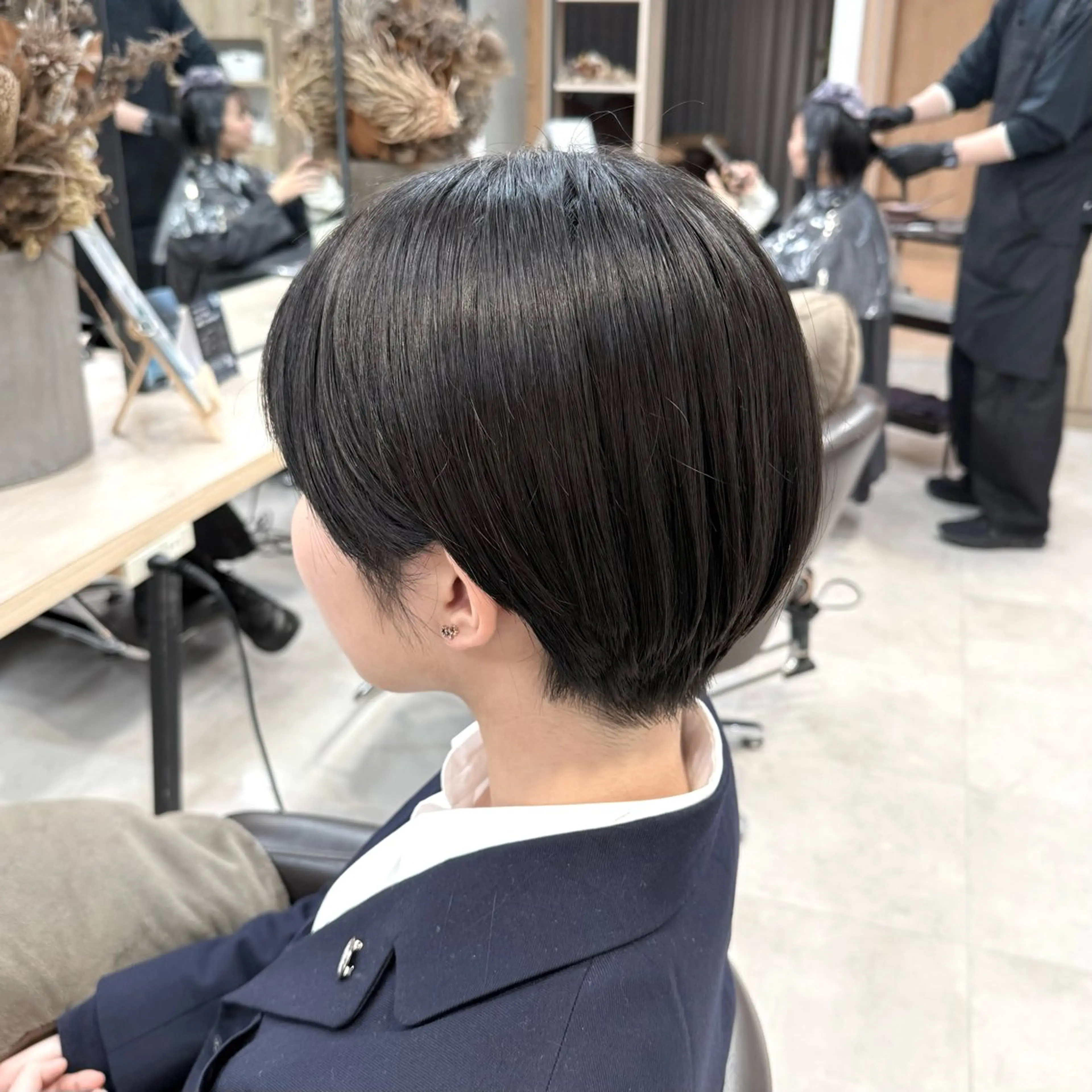 ショート ピンク・ラベンダー 艶カラー🍁かえでのヘアスタイル