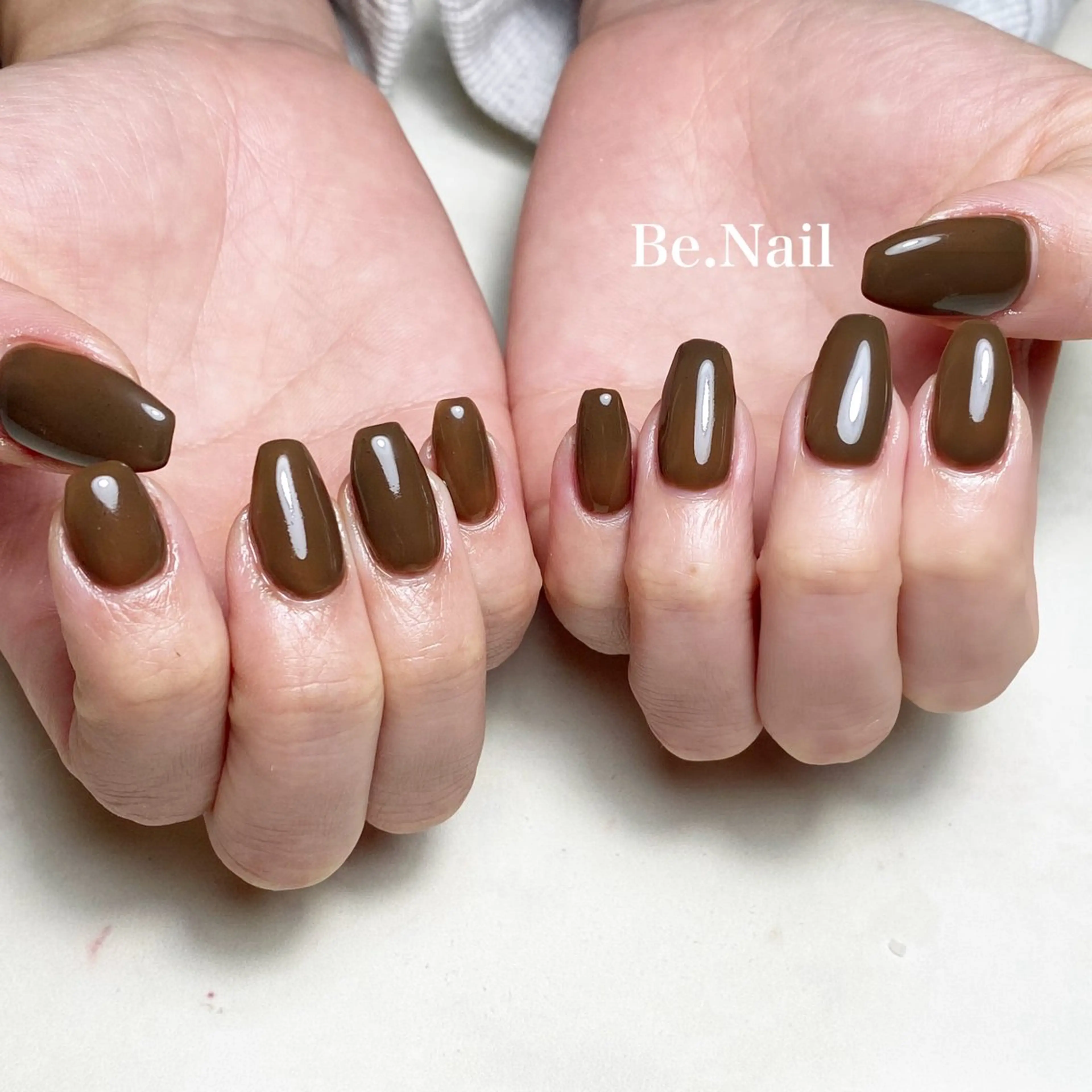 ネイル ジェルネイル ワンカラーネイル シンプルネイル バレンタイン Be. Nailのネイルデザイン