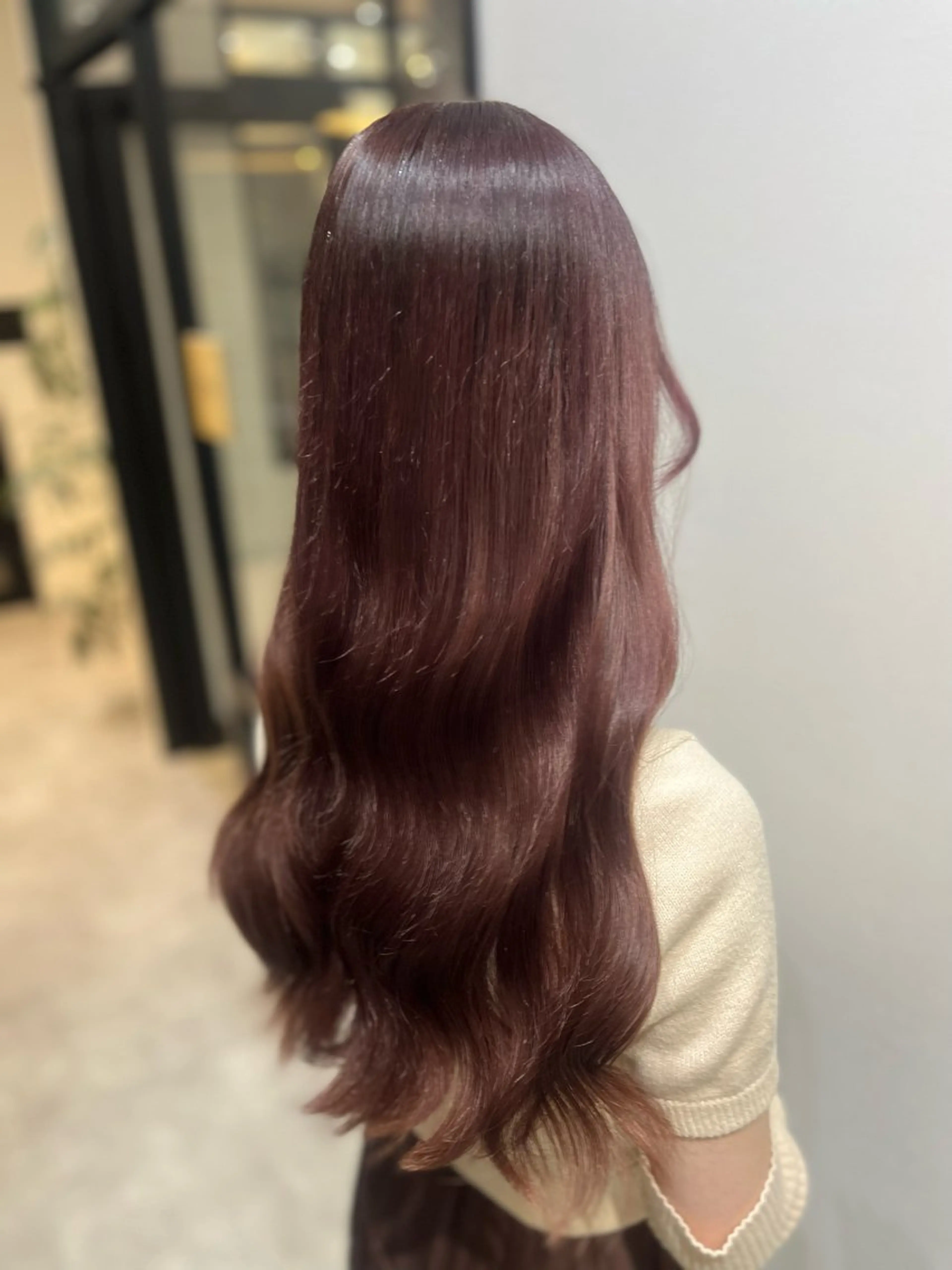 ロング カラー ブラウンカラー ピンクカラー ピンクブラウン バイオレットカラー バイオレットピンク ヘアカラー トリートメント 🫧ぷる艶カラー🫧 Yuubi🦩のヘアスタイル