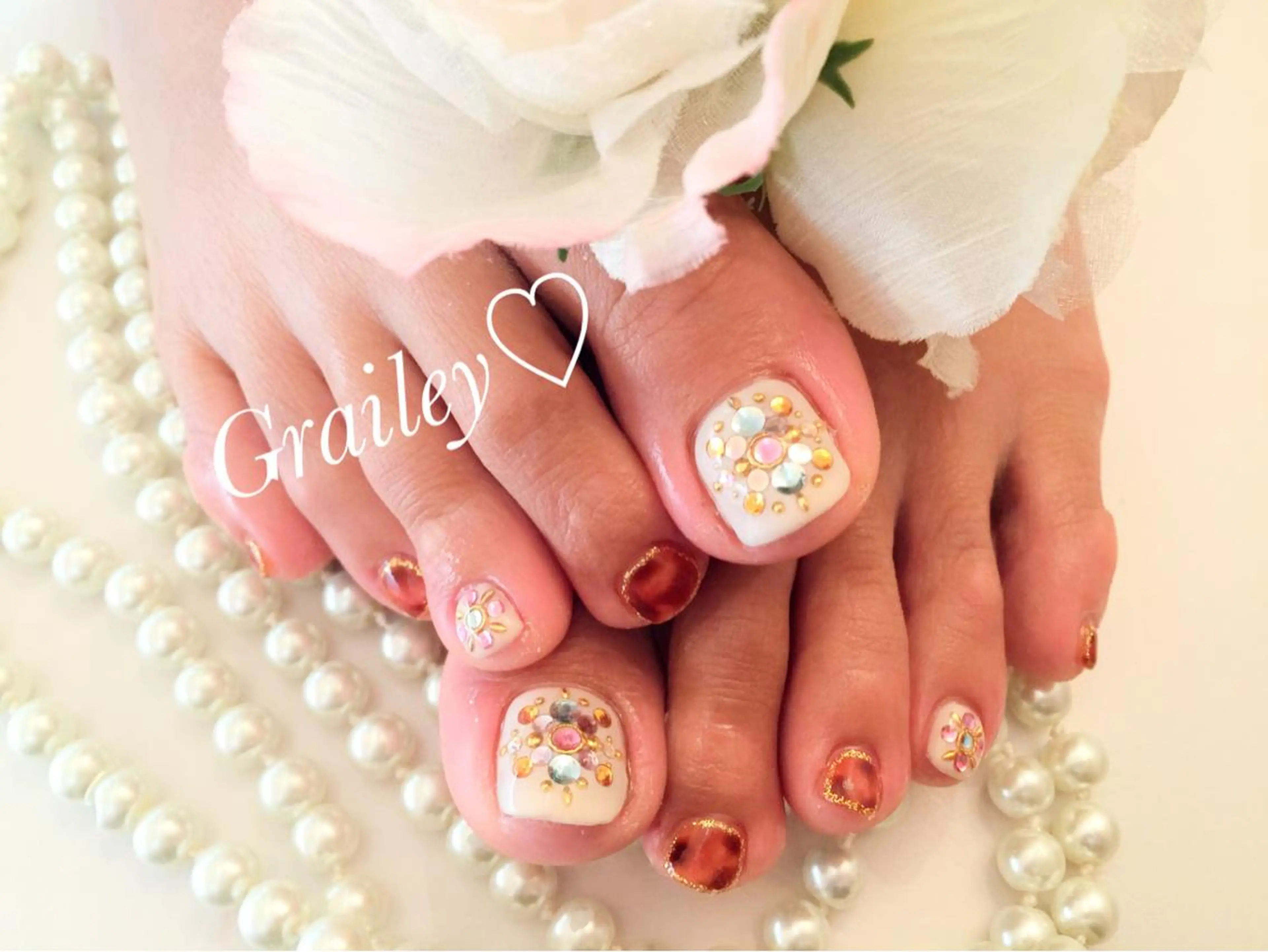 ネイル ストーンネイル nail makoのネイルデザイン