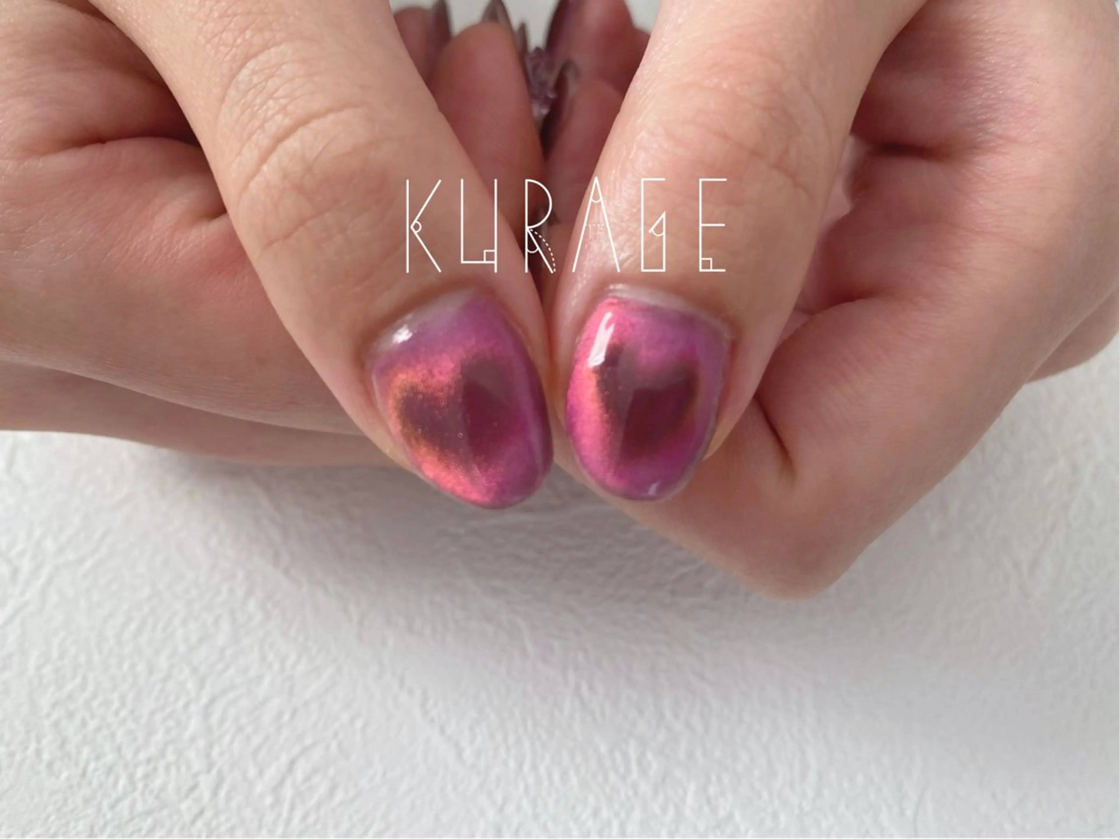 ネイル ハート マグネットネイル private salon 海月のネイルデザイン