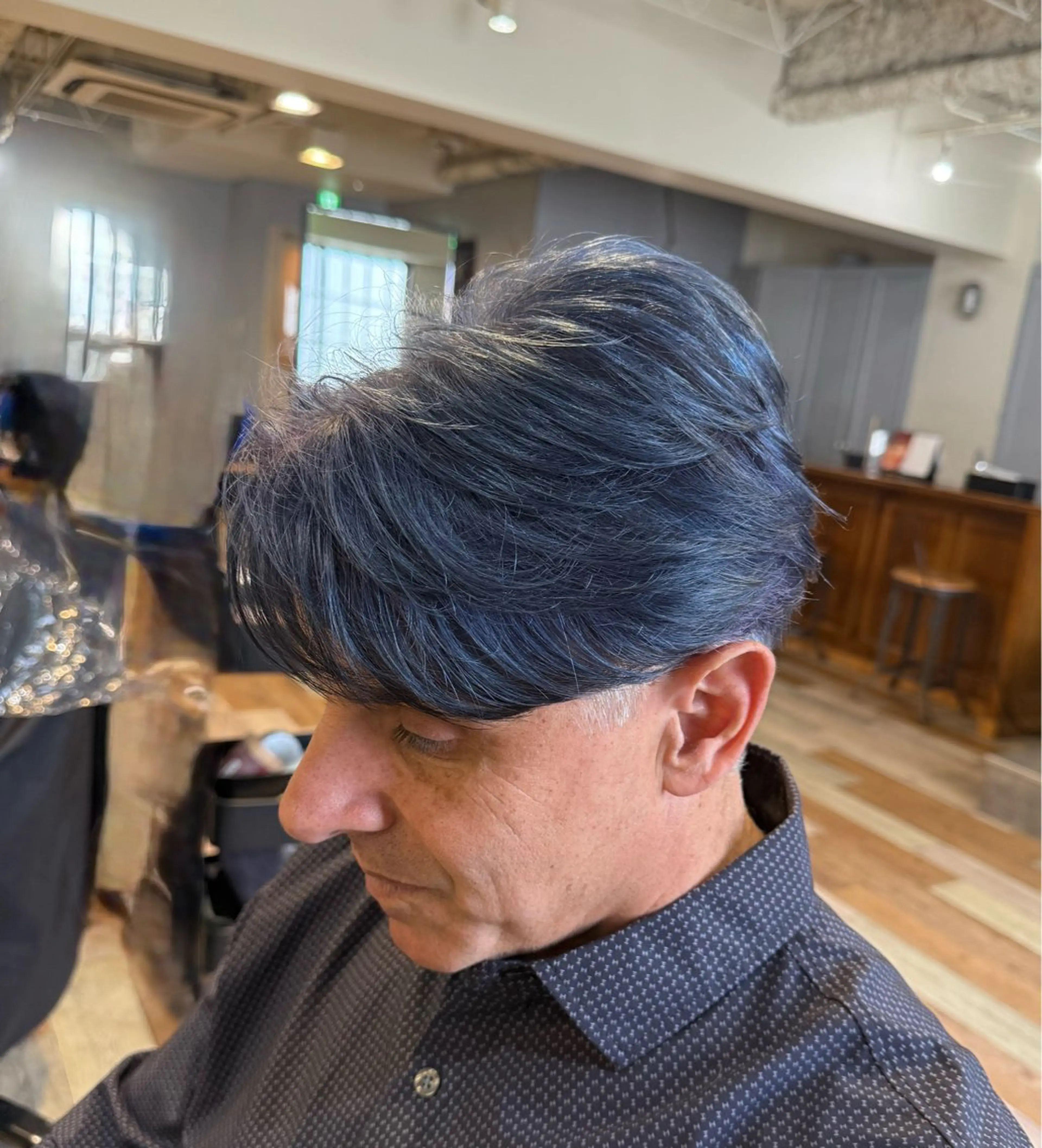 ショート メンズ センターパート カット トリートメント メンズカット/パーマ 艶カラーTAIGA︎のヘアスタイル