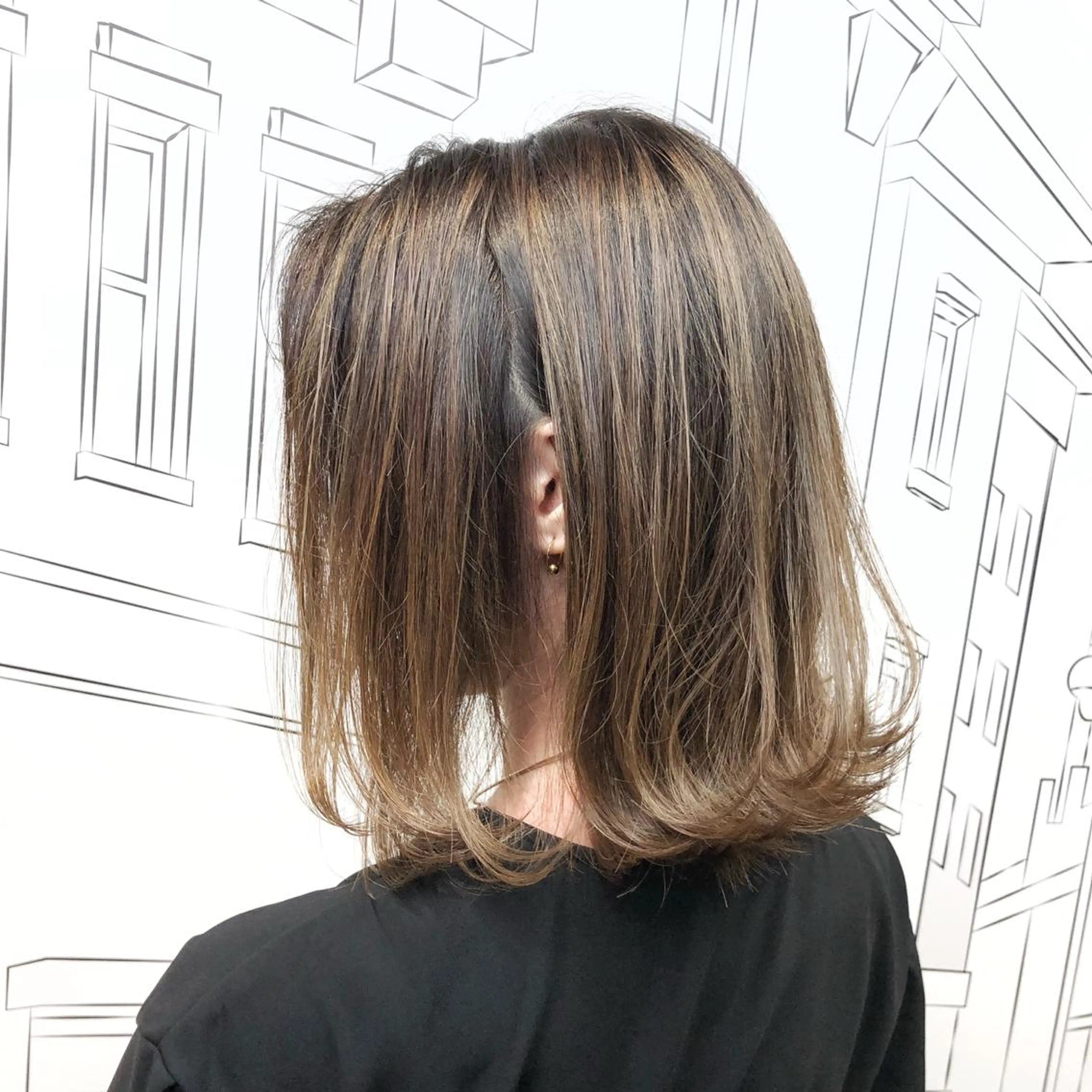ミディアム カラー ハイライトカラー 外国人風カラー ハイライト レイヤー⭐️カラー ⭐️平川雅史のヘアスタイル