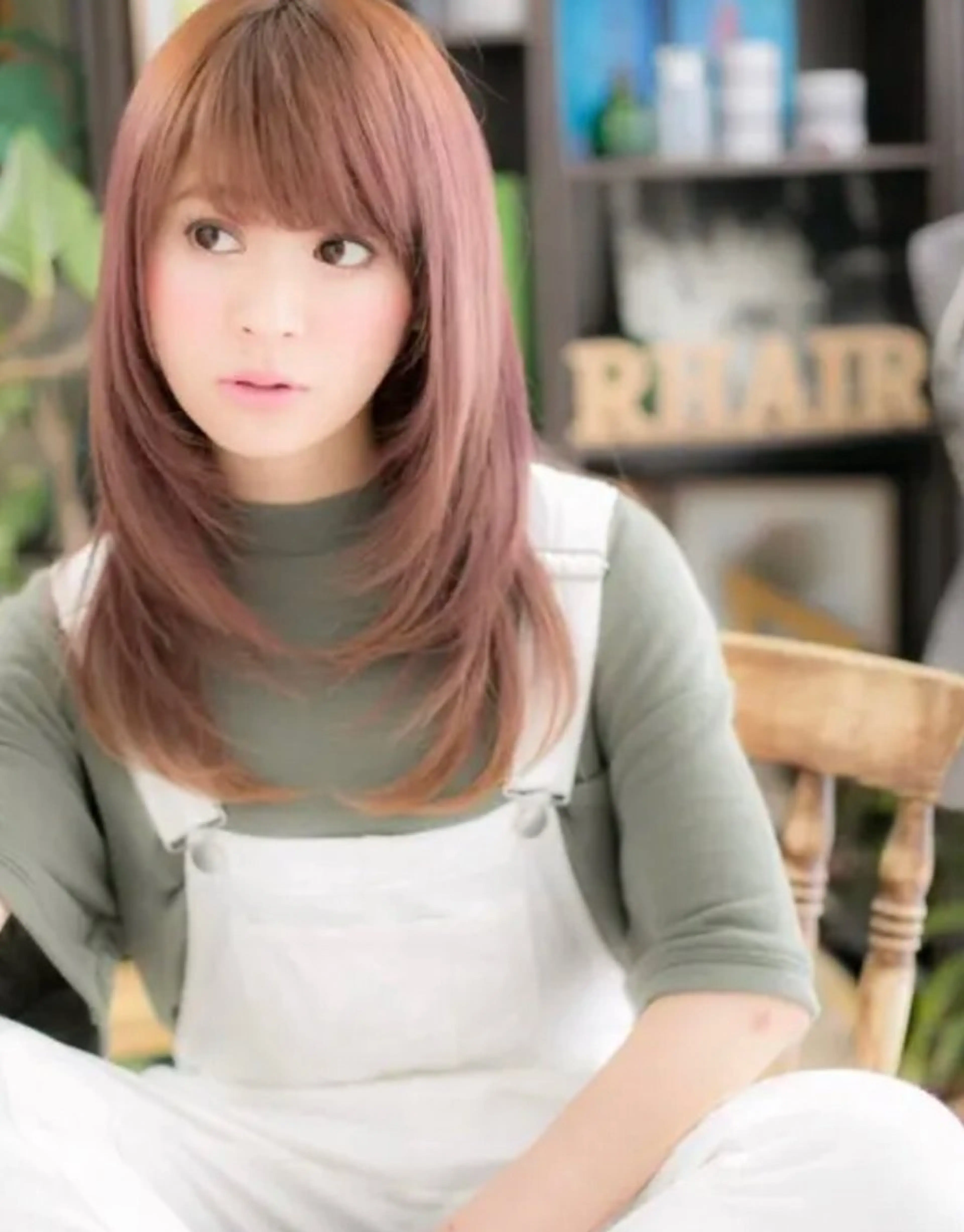 ロング カラー ロングレイヤー ピンクカラー 斜めバング レイヤーカット ロング ✨過去1と言わせます ✨柿沼幸輝のヘアスタイル