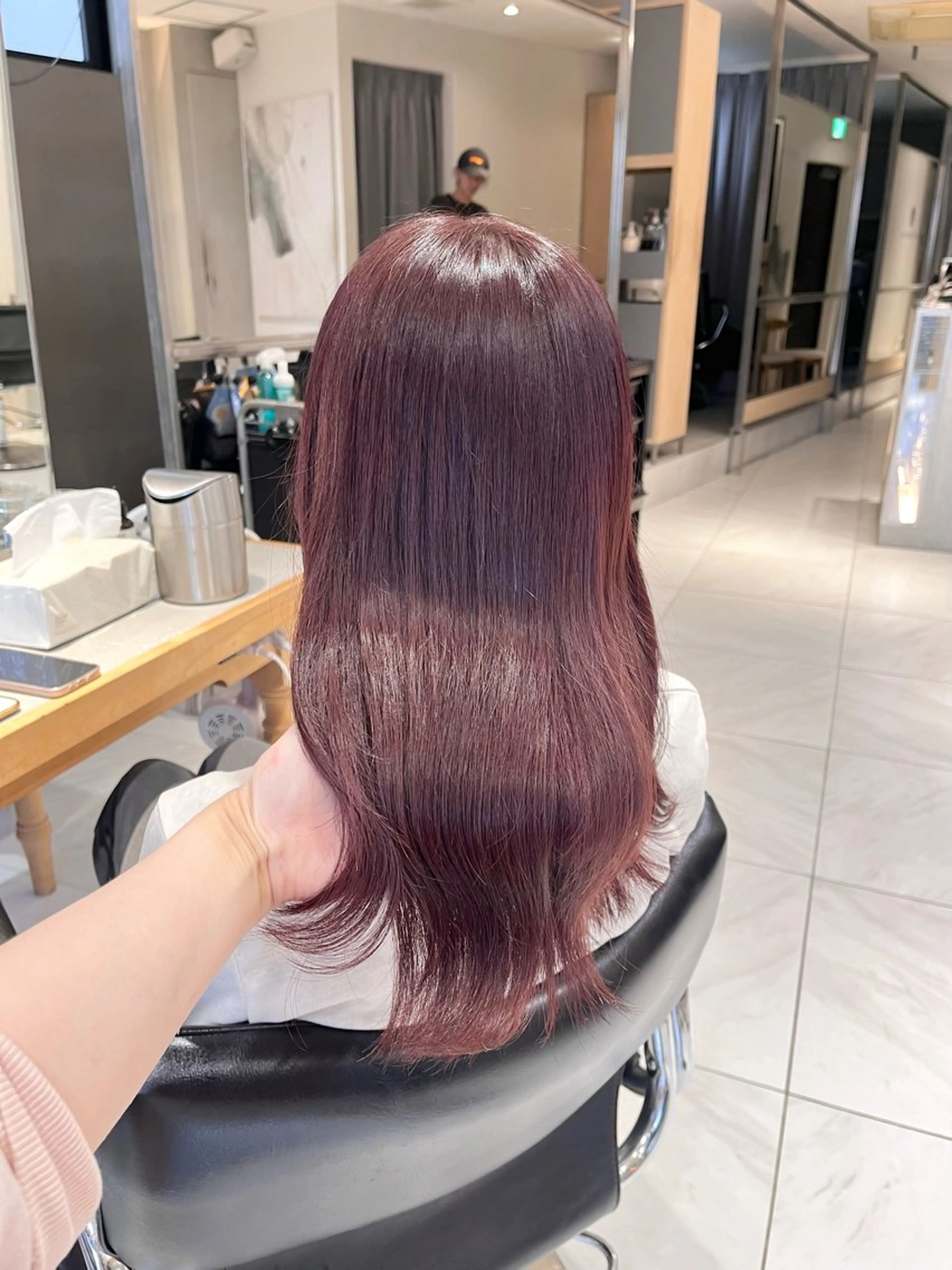 セミロング カラー ピンクカラー ヘアカラー トリートメント ヘッドスパ ヘアセット 🎀艶モテカラー🎀 彩季のヘアスタイル