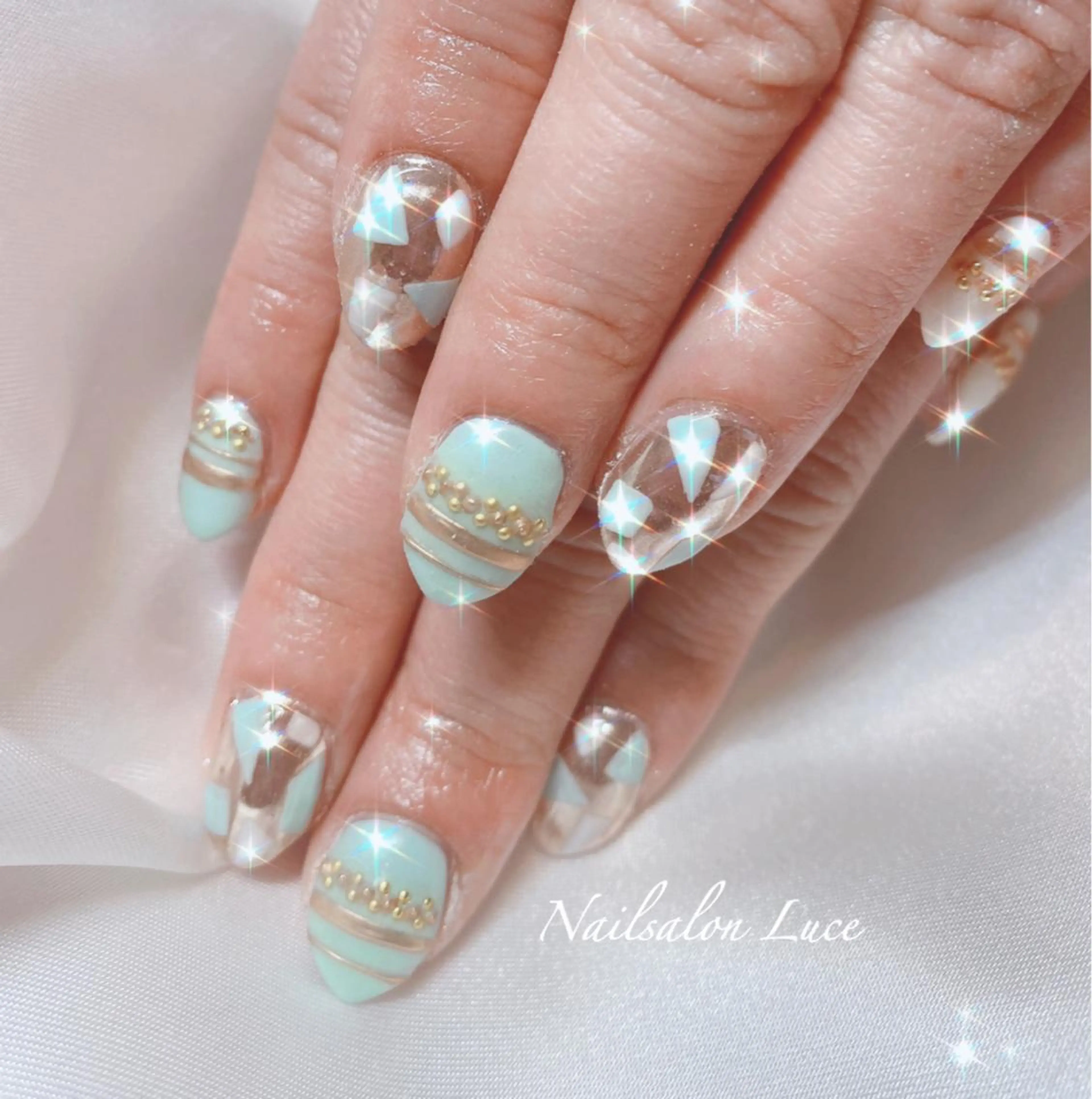 ネイル ジェルネイル ミラーネイル ワンカラーネイル ネイル& 脱毛サロン　Lのマツエク・マツパデザイン