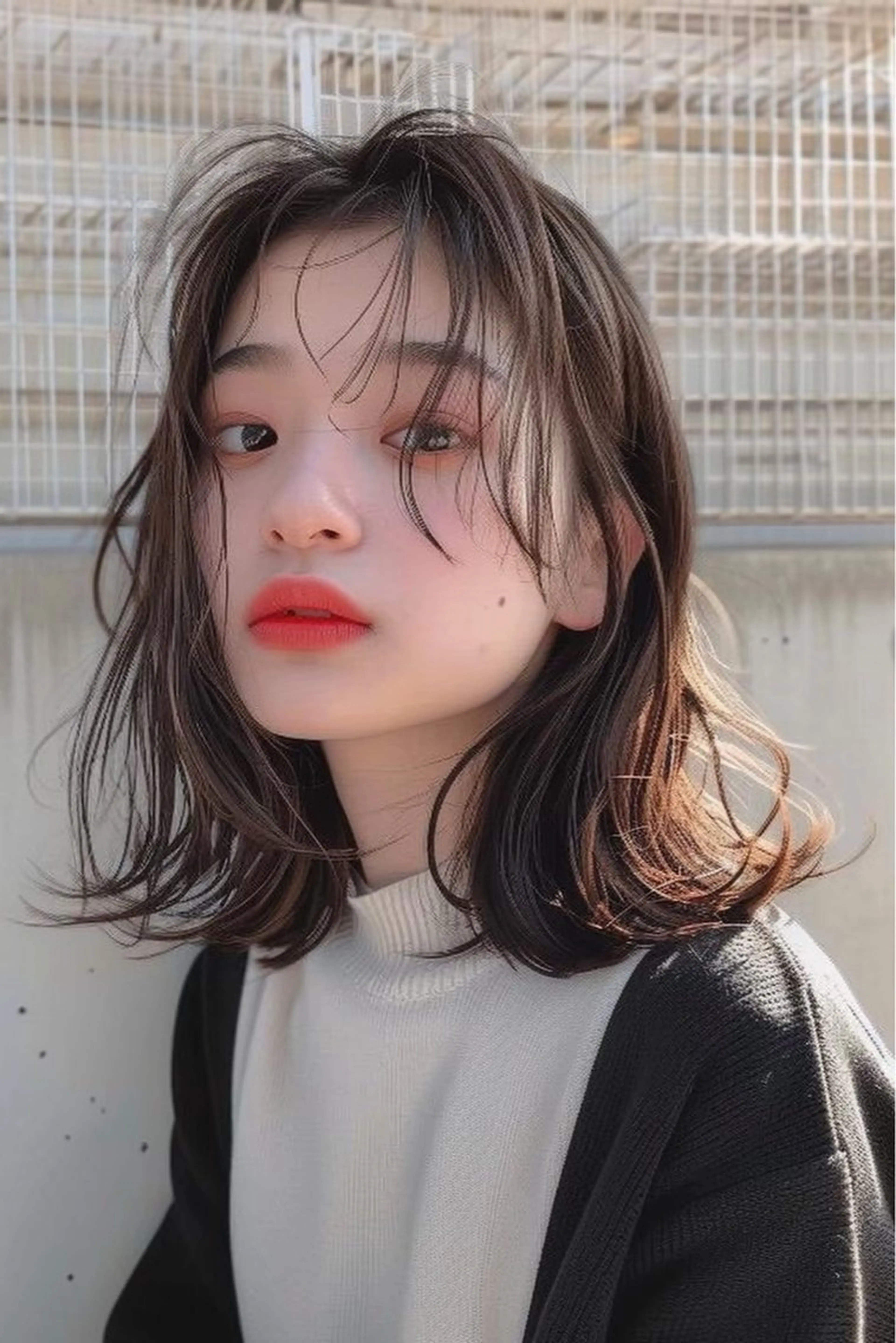 ミディアム カラー カット ヘアカラー トリートメント 圧倒的似合わせ ケアカラーYUTOのヘアスタイル