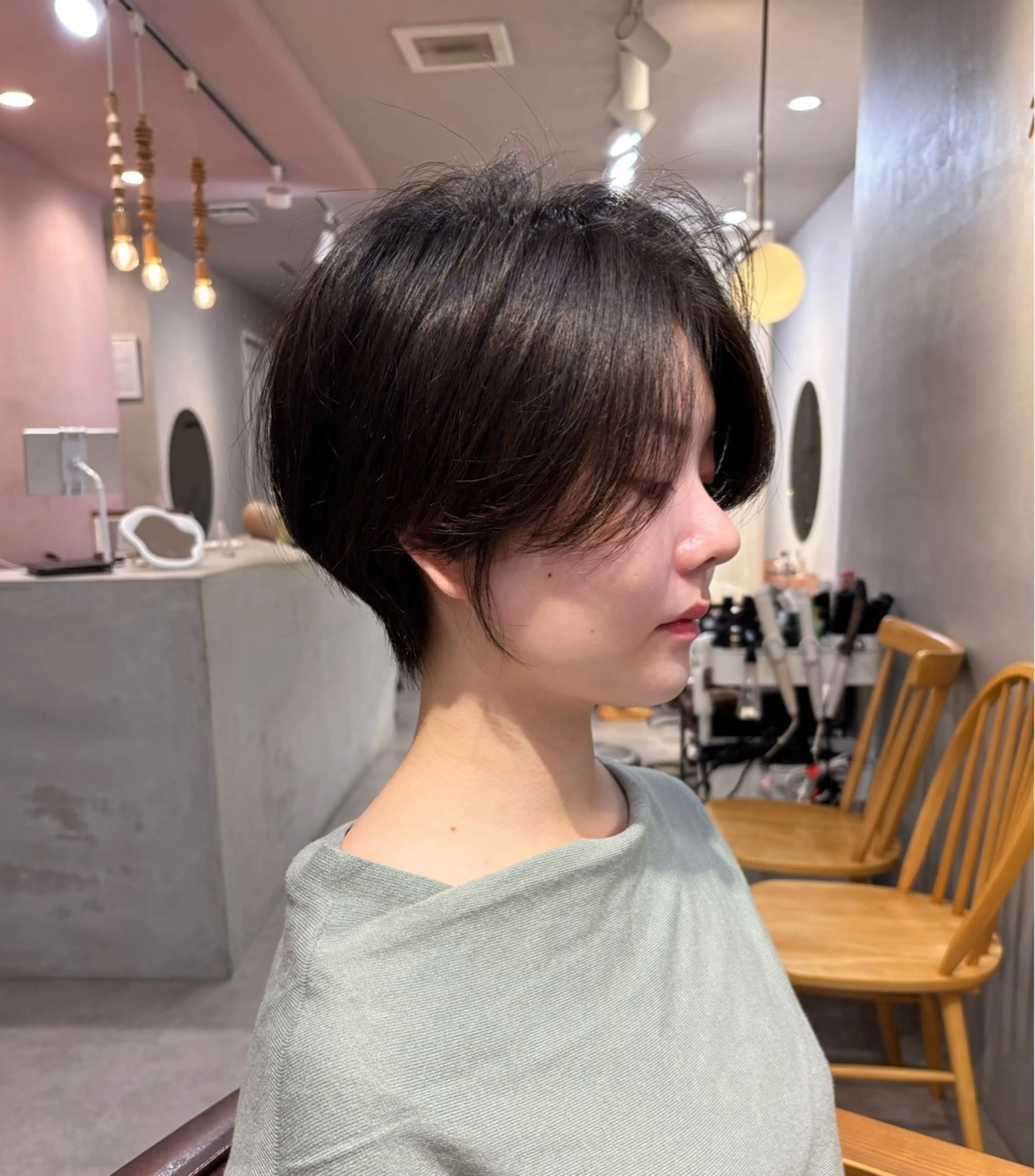 ショート ハンサムショート ショートヘア カット ヘアカラー 野口 咲愛のヘアスタイル