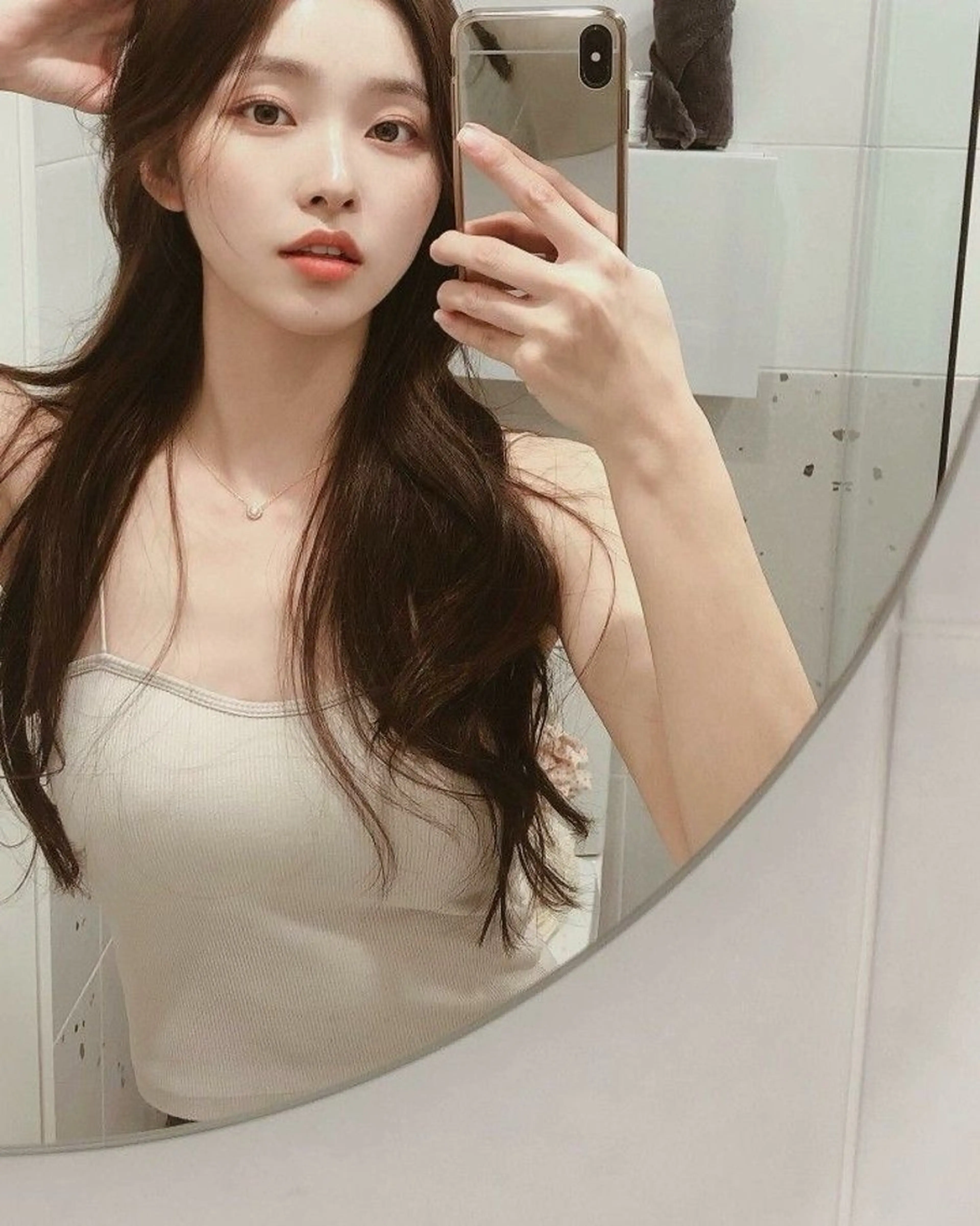 ロング カラー カット ヘアカラー トリートメント 莉乃/縮毛矯正/髪質 改善/艶カラーのヘアスタイル