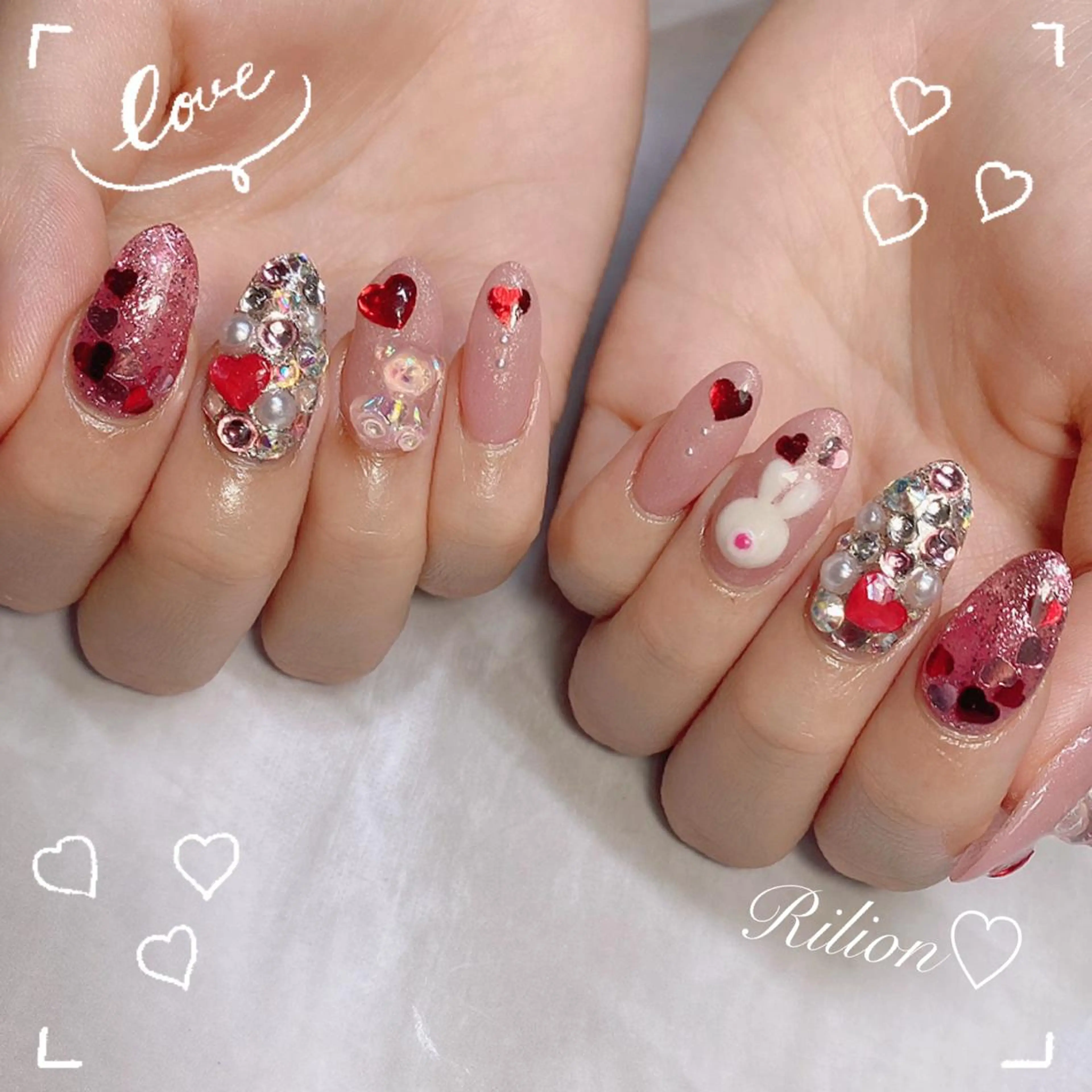ネイル ハンドネイル RiLion💗 Risa🦋💜のネイルデザイン