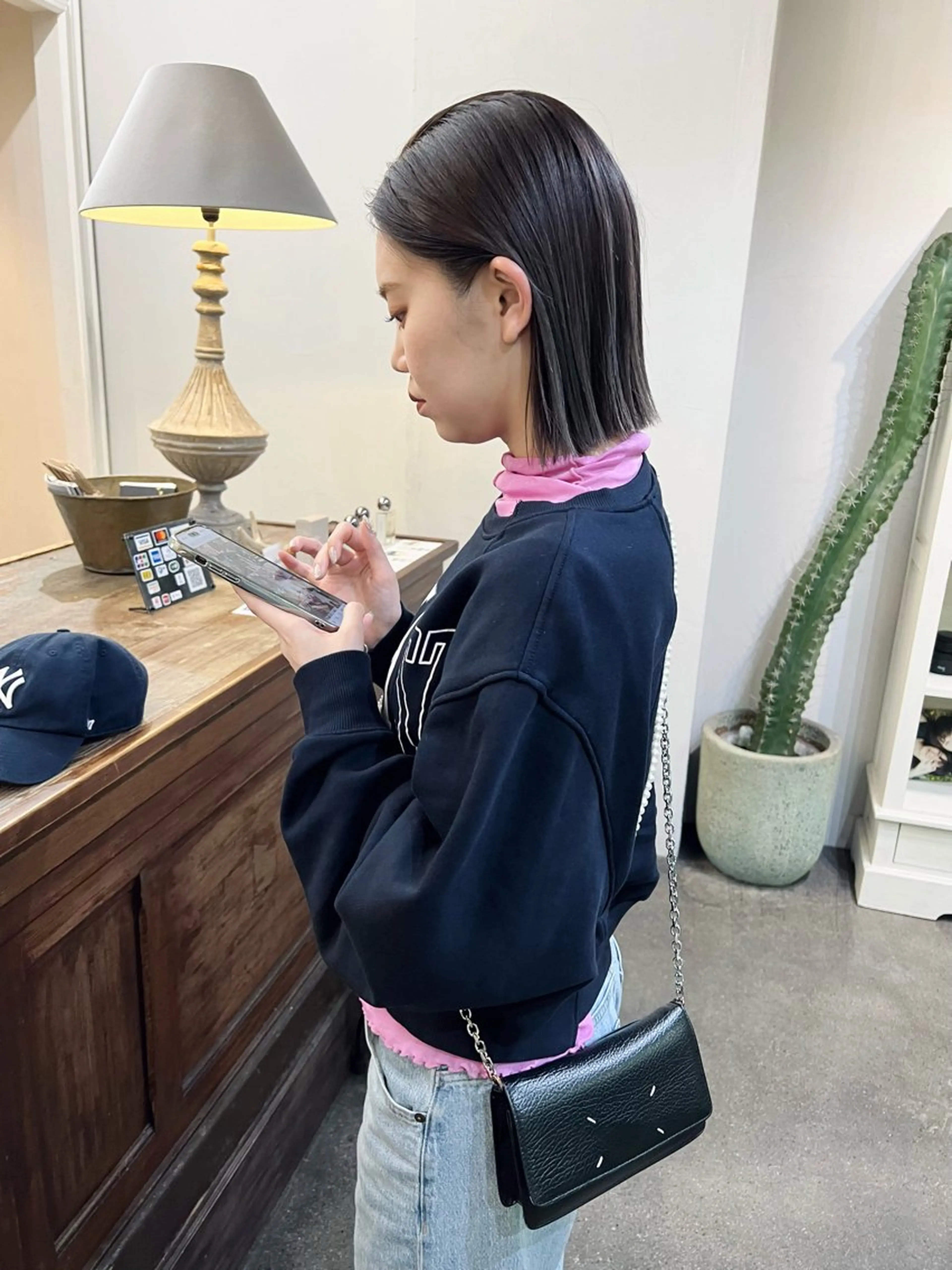 ショート カラー バレイヤージュ グラデーションカラー ハイライトカラー ボブ ハイライト カット ヘアカラー 千葉 郁也のヘアスタイル