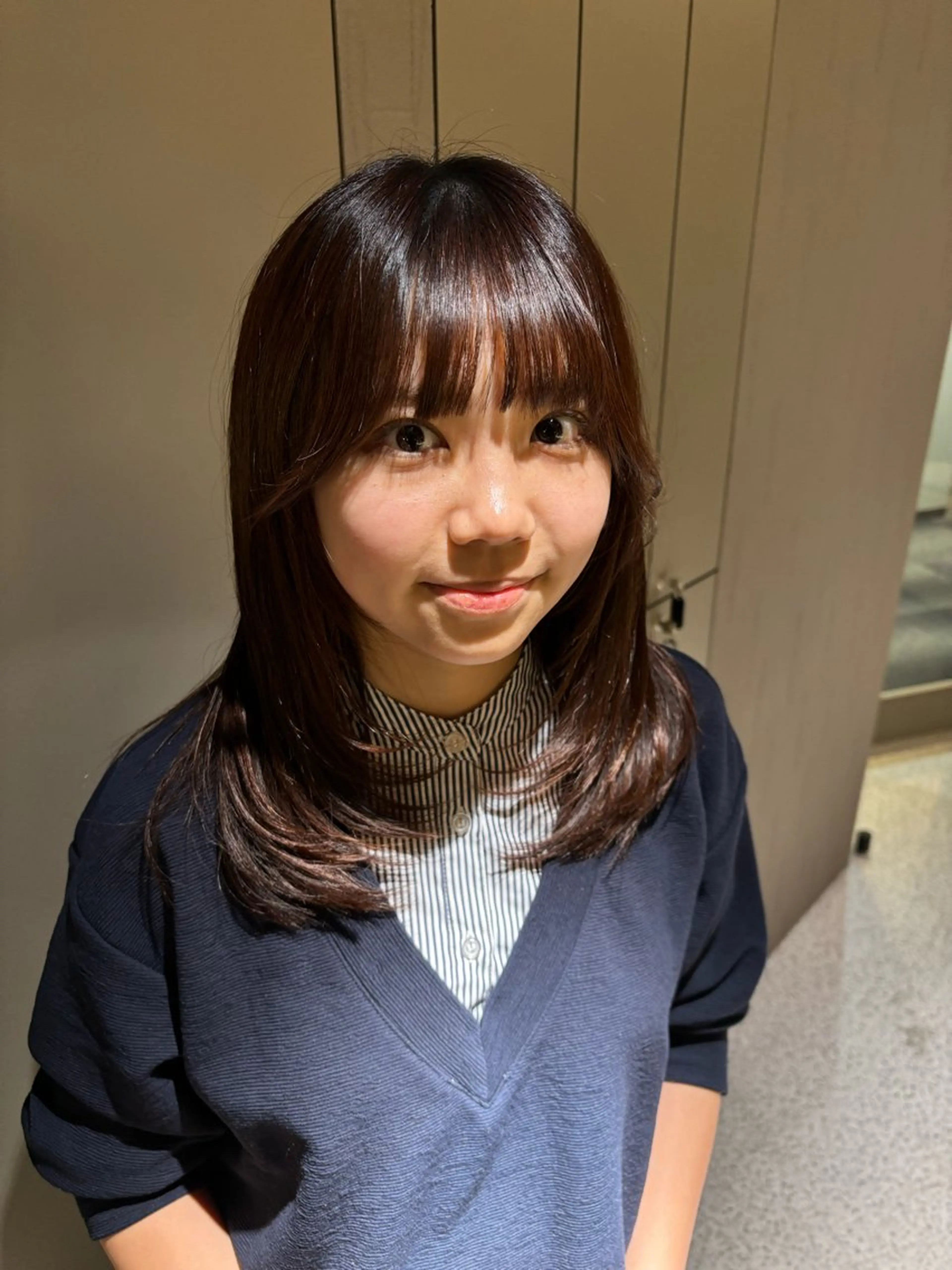 ミディアム レイヤーカット ローレイヤー カット 札幌パーマ 髪質改善/後藤海音のヘアスタイル