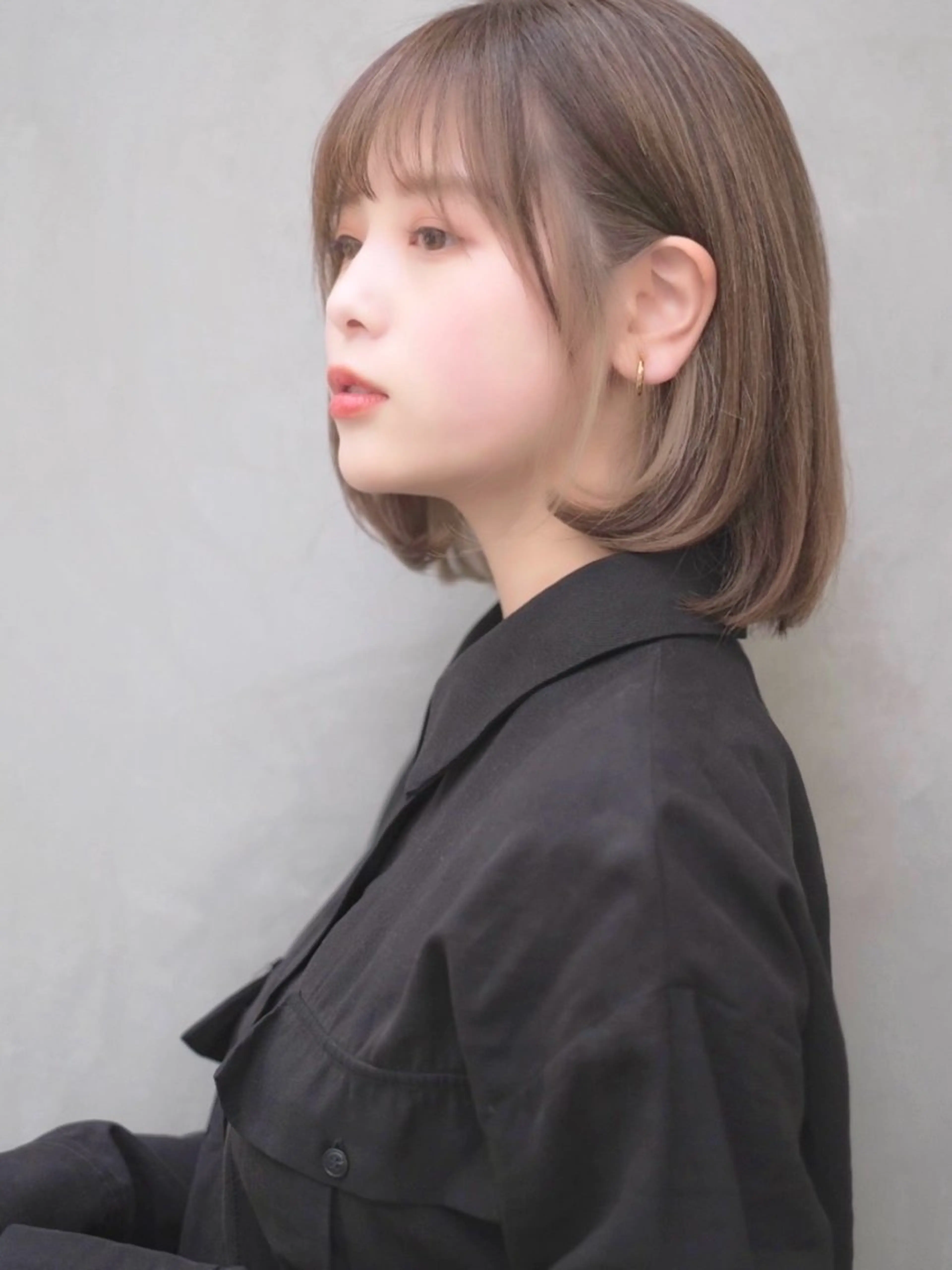 ミディアム ボブ カット ヘアカラー トリートメント 似合わせヘア/ボブ/ ミディアム/Takaのヘアスタイル