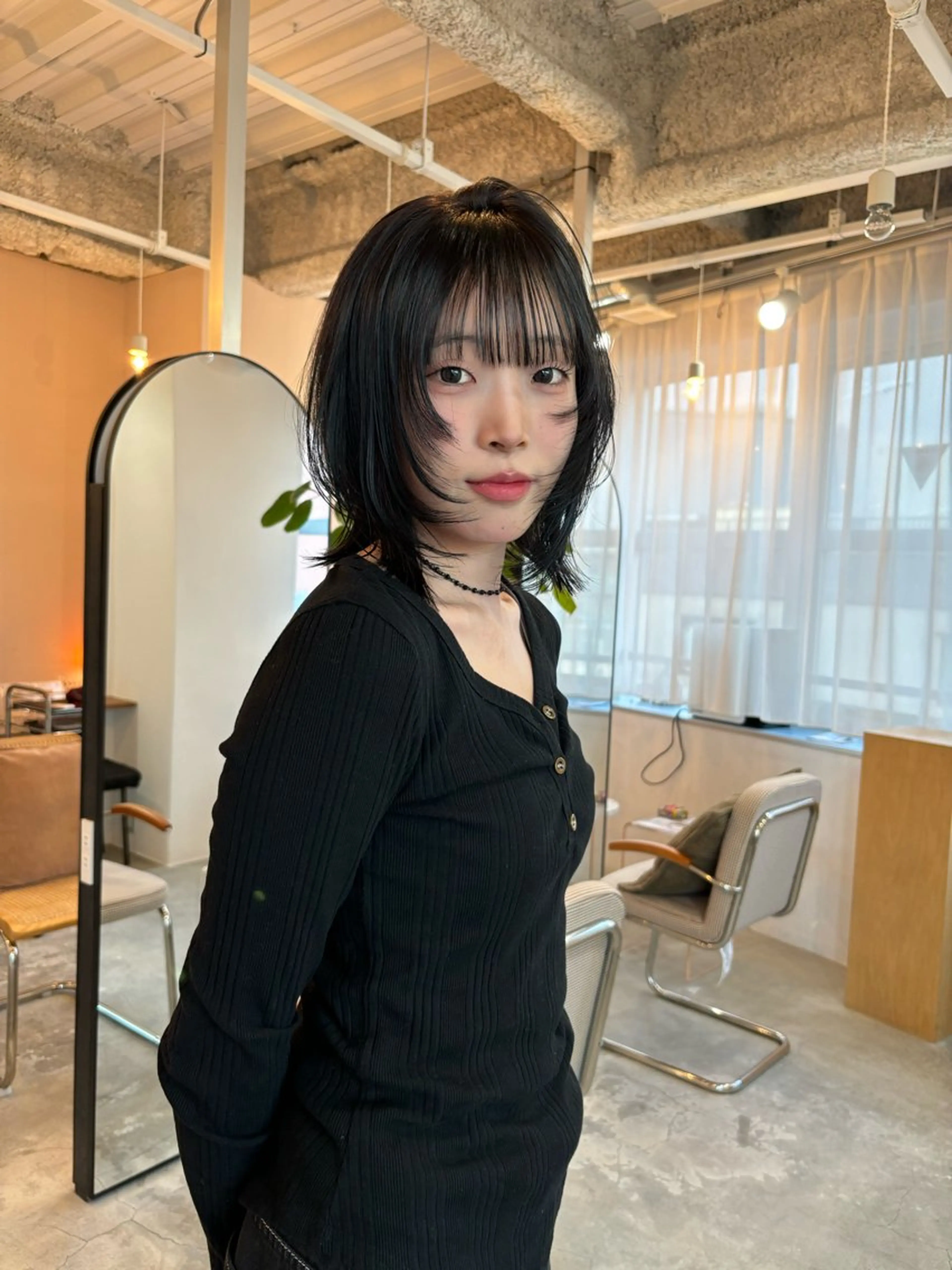 ミディアム カラー ボブレイヤー ボブ レイヤーカット 林　蓮／レイヤー /透明感カラーのヘアスタイル