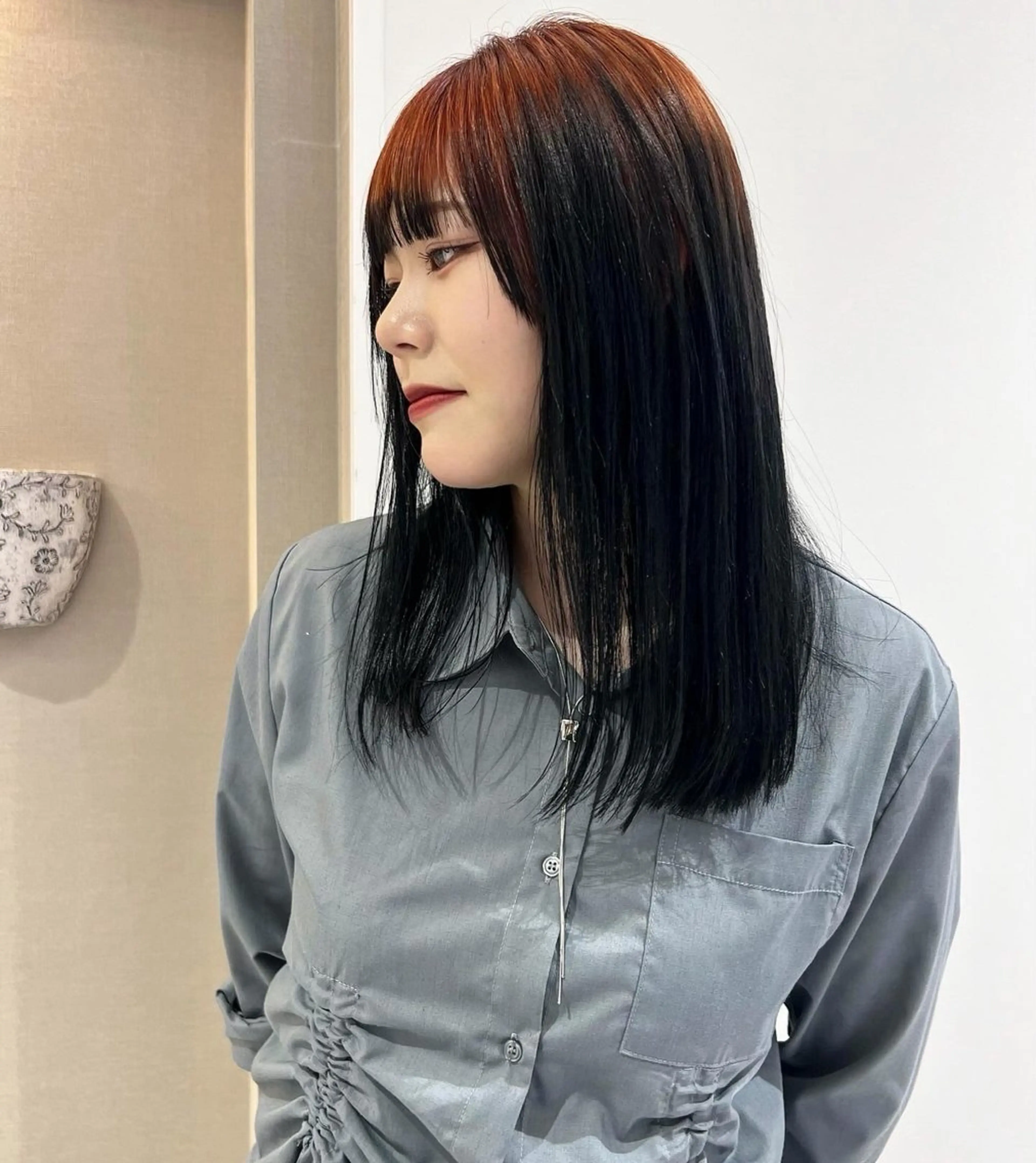 ミディアム カラー ヘアカラー karin🌛ボブ／ 透明感たっぷりカラーのヘアスタイル