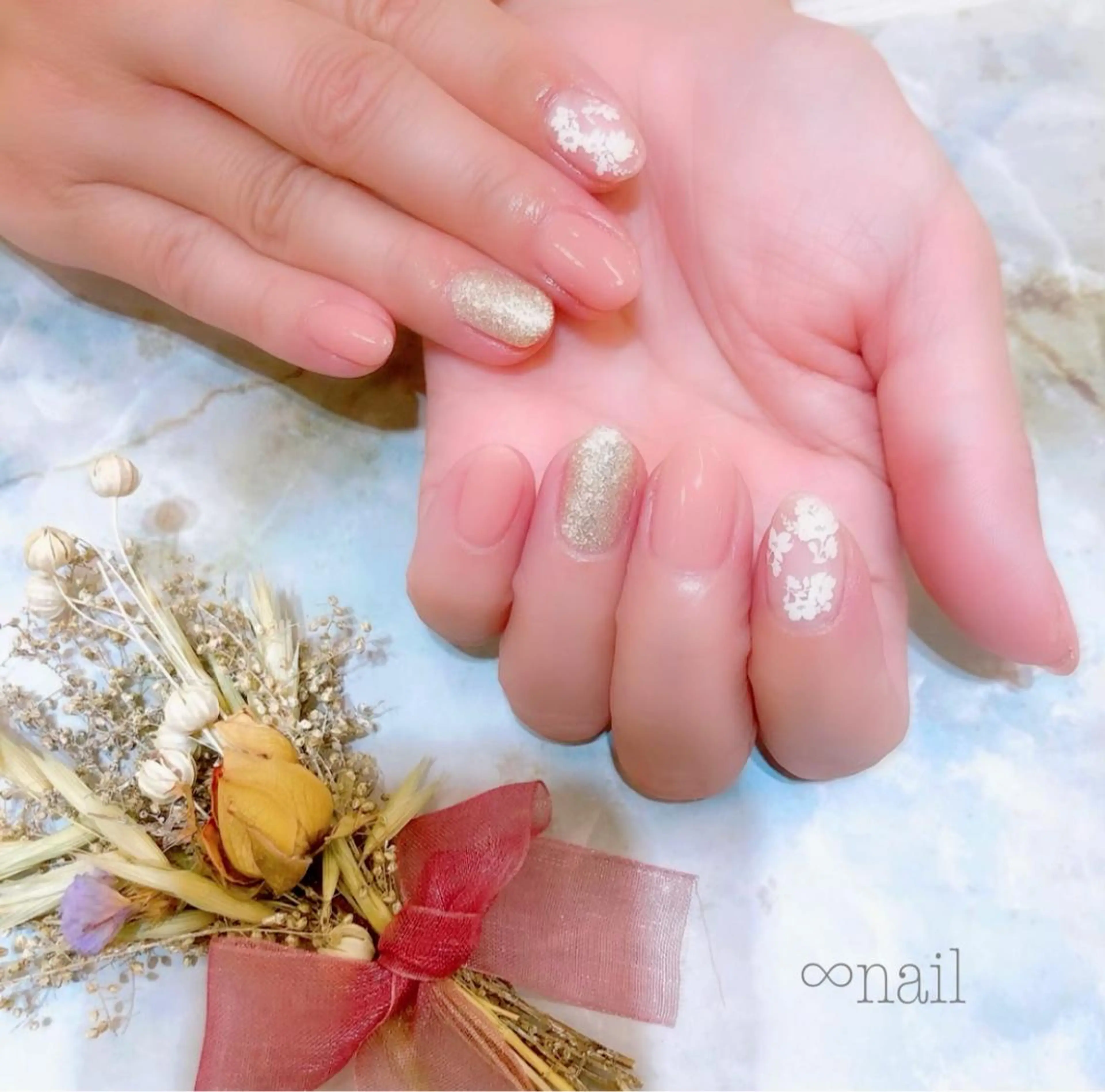 ネイル アートネイル ジェルネイル キラキラネイル オフィスネイル パラジェル ♾nail 恵美のマツエク・マツパデザイン